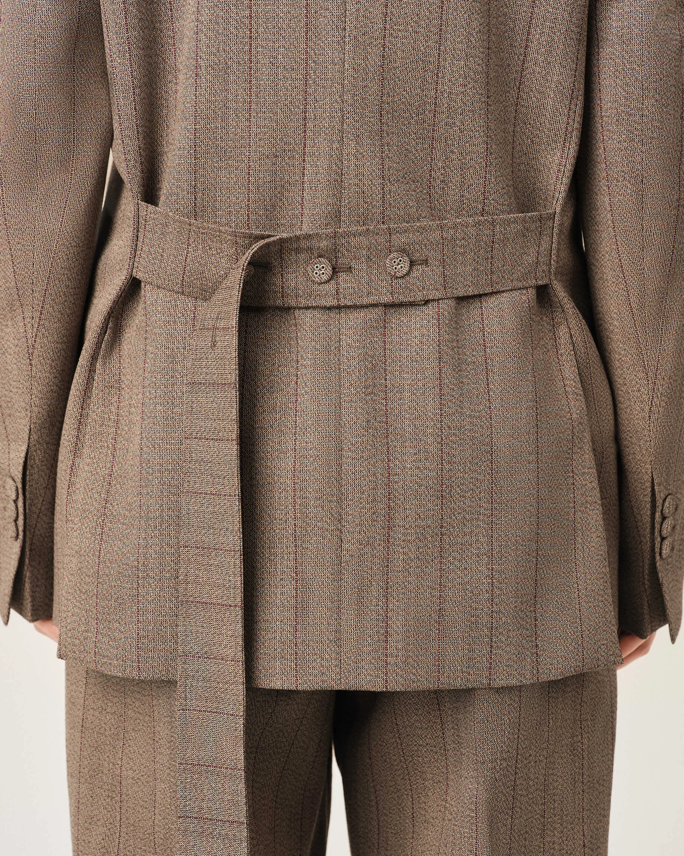 Veste rayée marron double boutonnage en laine sold by Ami product image thumbnail 4
