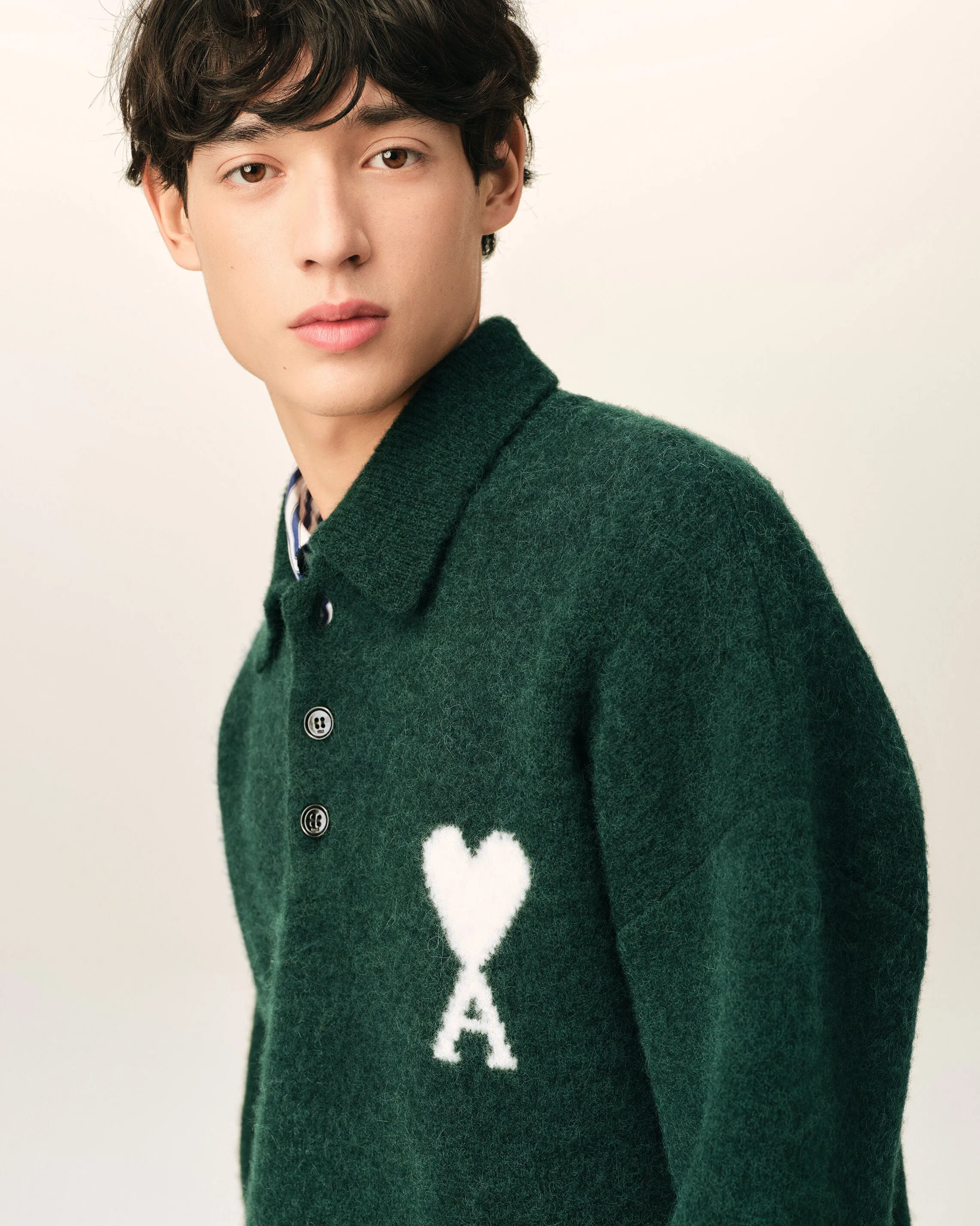 Polo vert en alpaga Ami de Coeur sold by Ami product image thumbnail 4