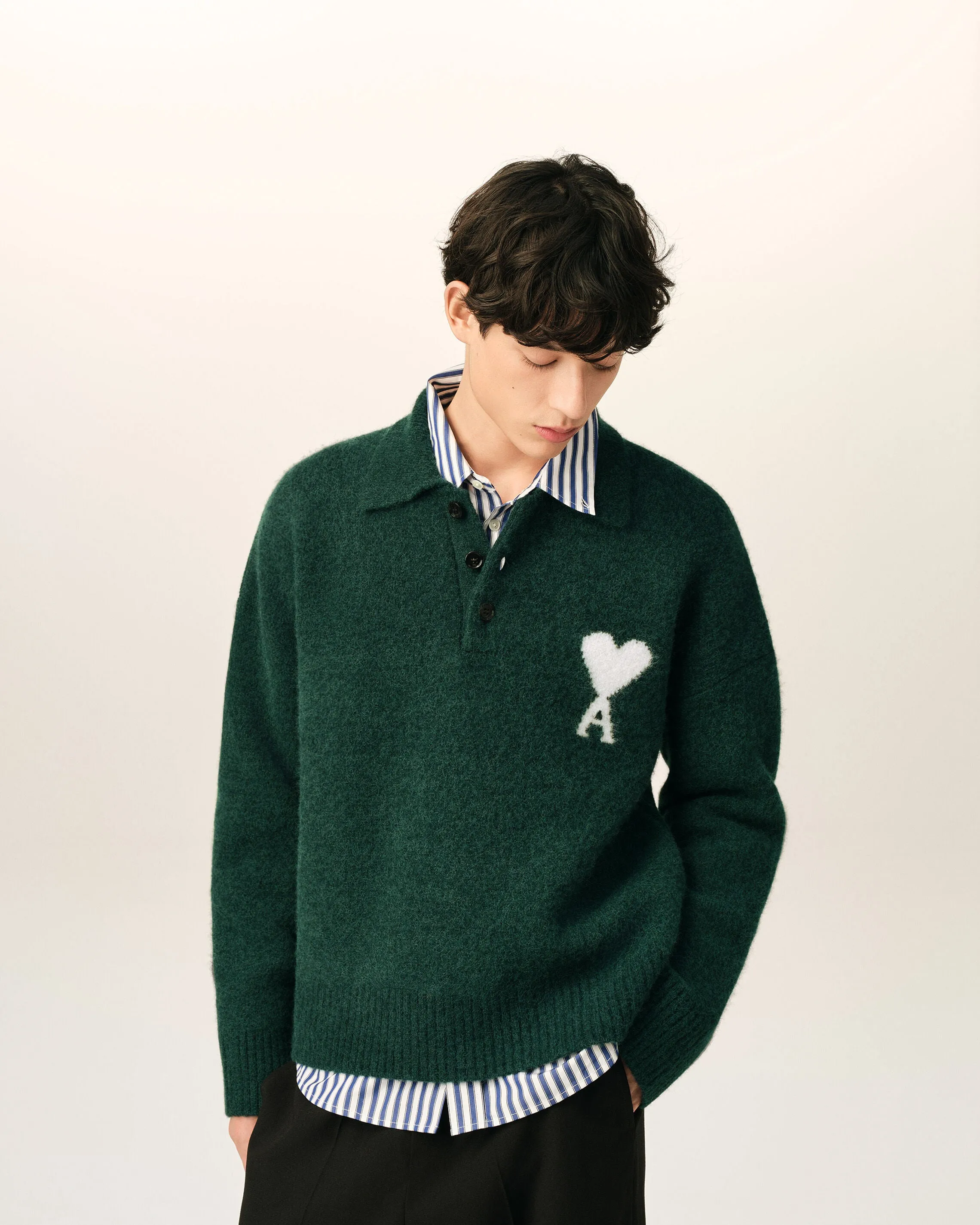 Polo vert en alpaga Ami de Coeur sold by Ami product image thumbnail 2