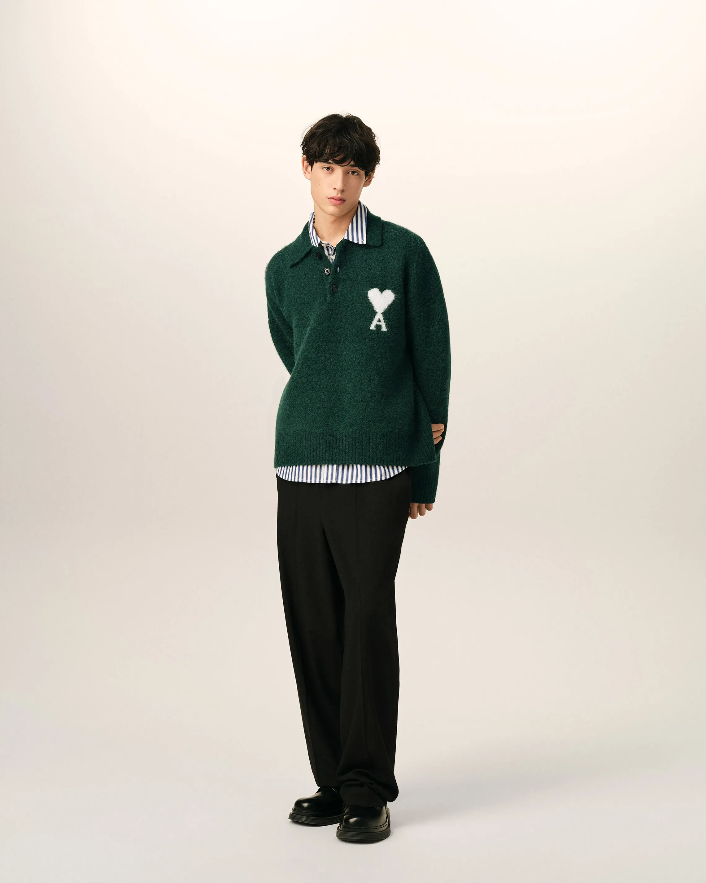 Polo vert en alpaga Ami de Coeur sold by Ami product image thumbnail 3