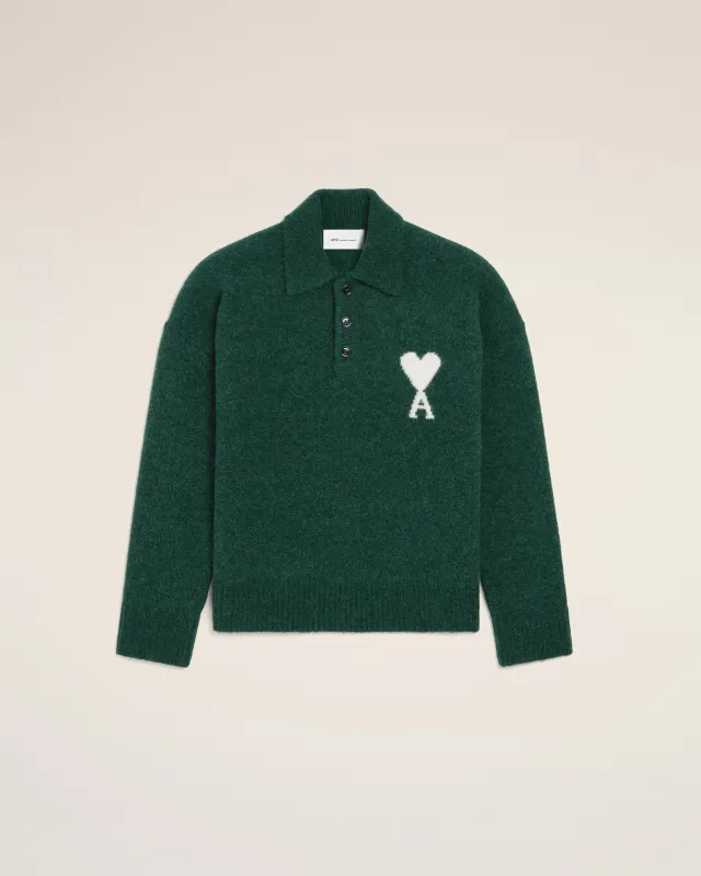 Polo vert en alpaga Ami de Coeur made by Ami