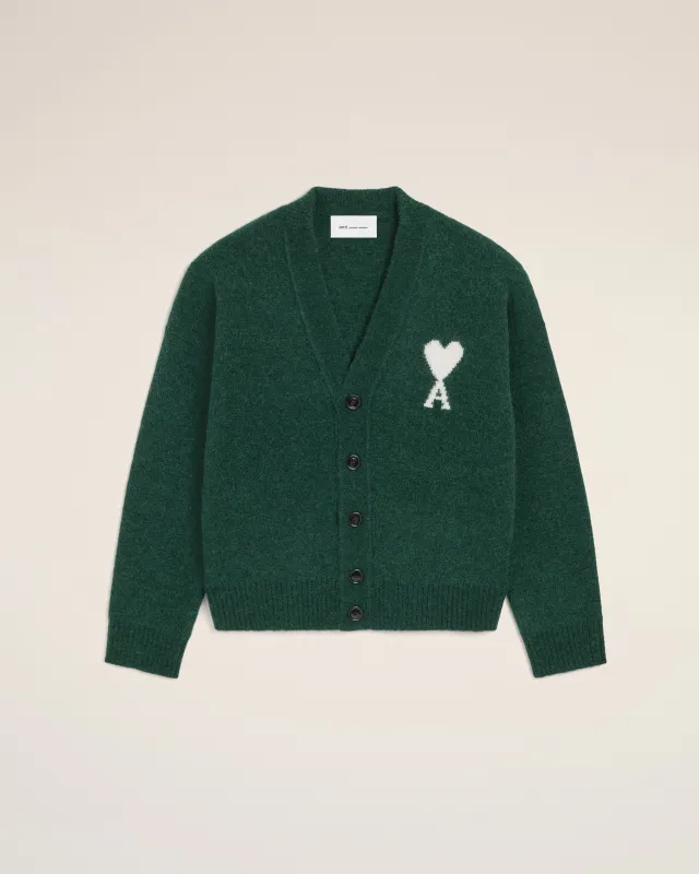 Cardigan vert en alpaga Ami de Coeur made by Ami