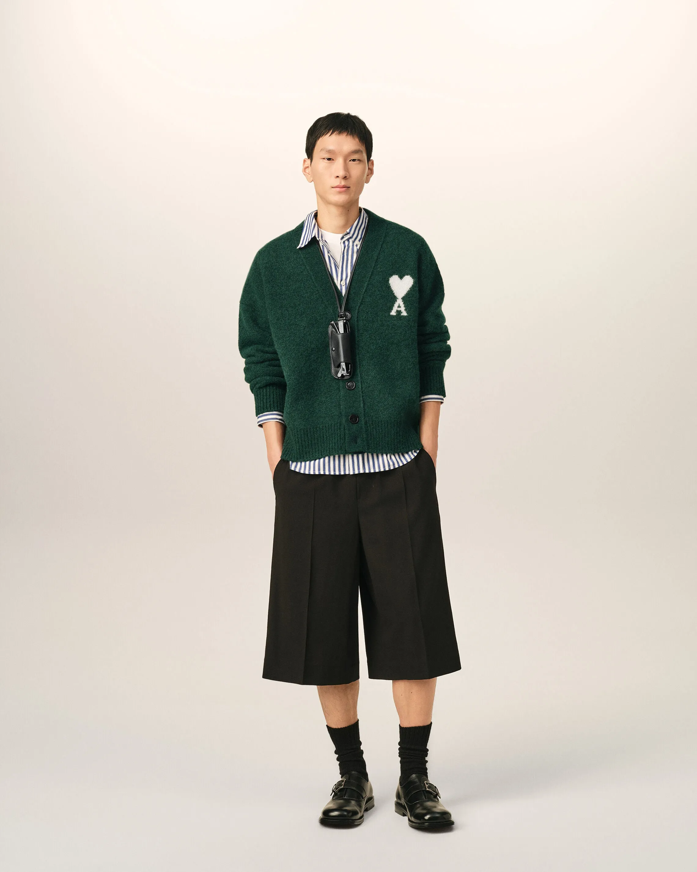 Cardigan vert en alpaga Ami de Coeur sold by Ami product image thumbnail 3