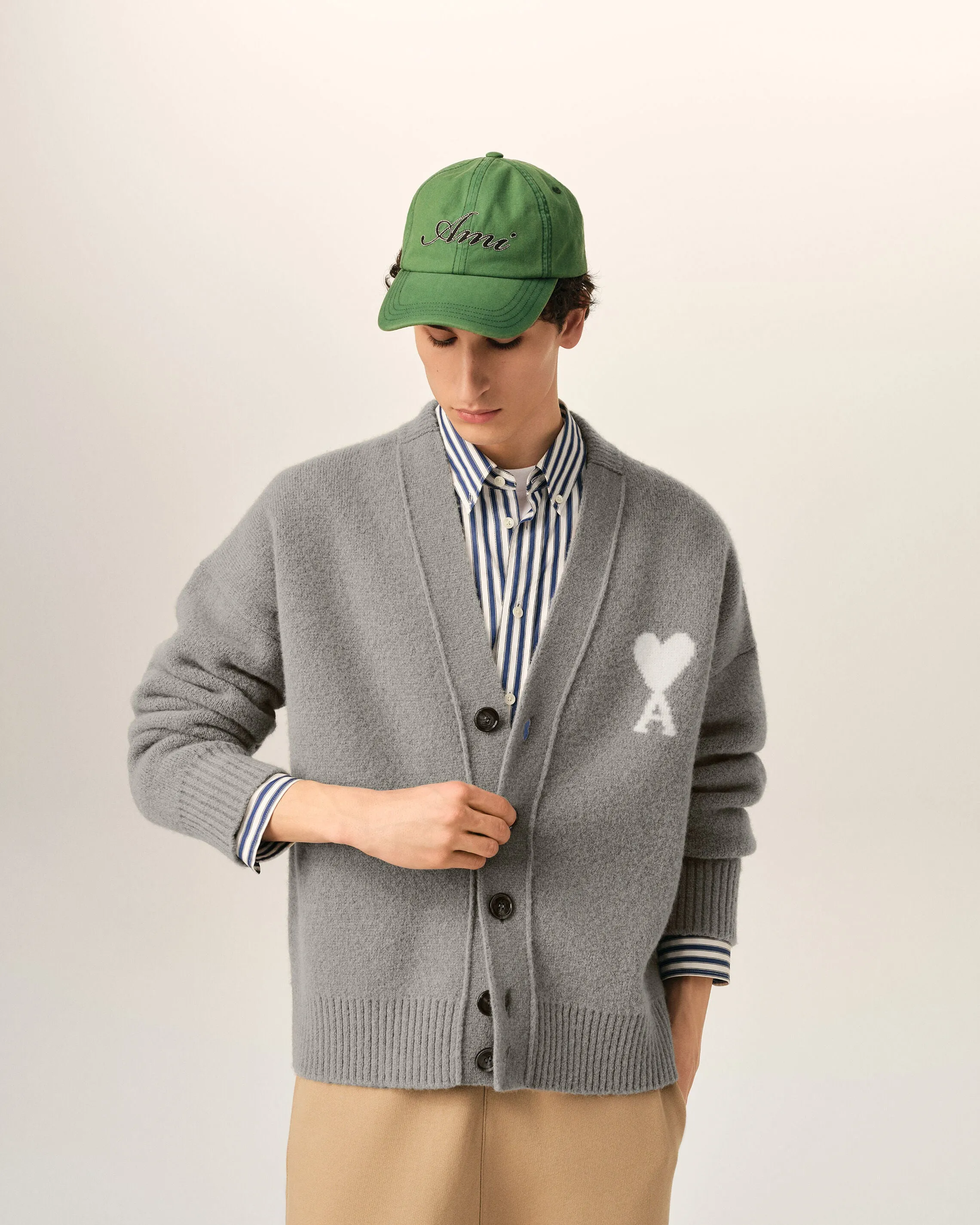 Cardigan gris en alpaga Ami de Coeur sold by Ami product image thumbnail 2