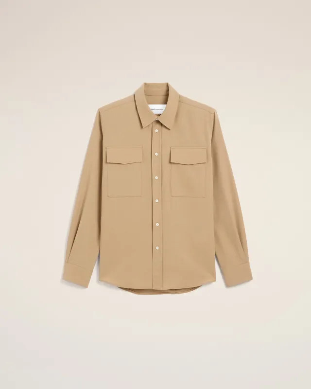 Chemise beige en laine made by Ami
