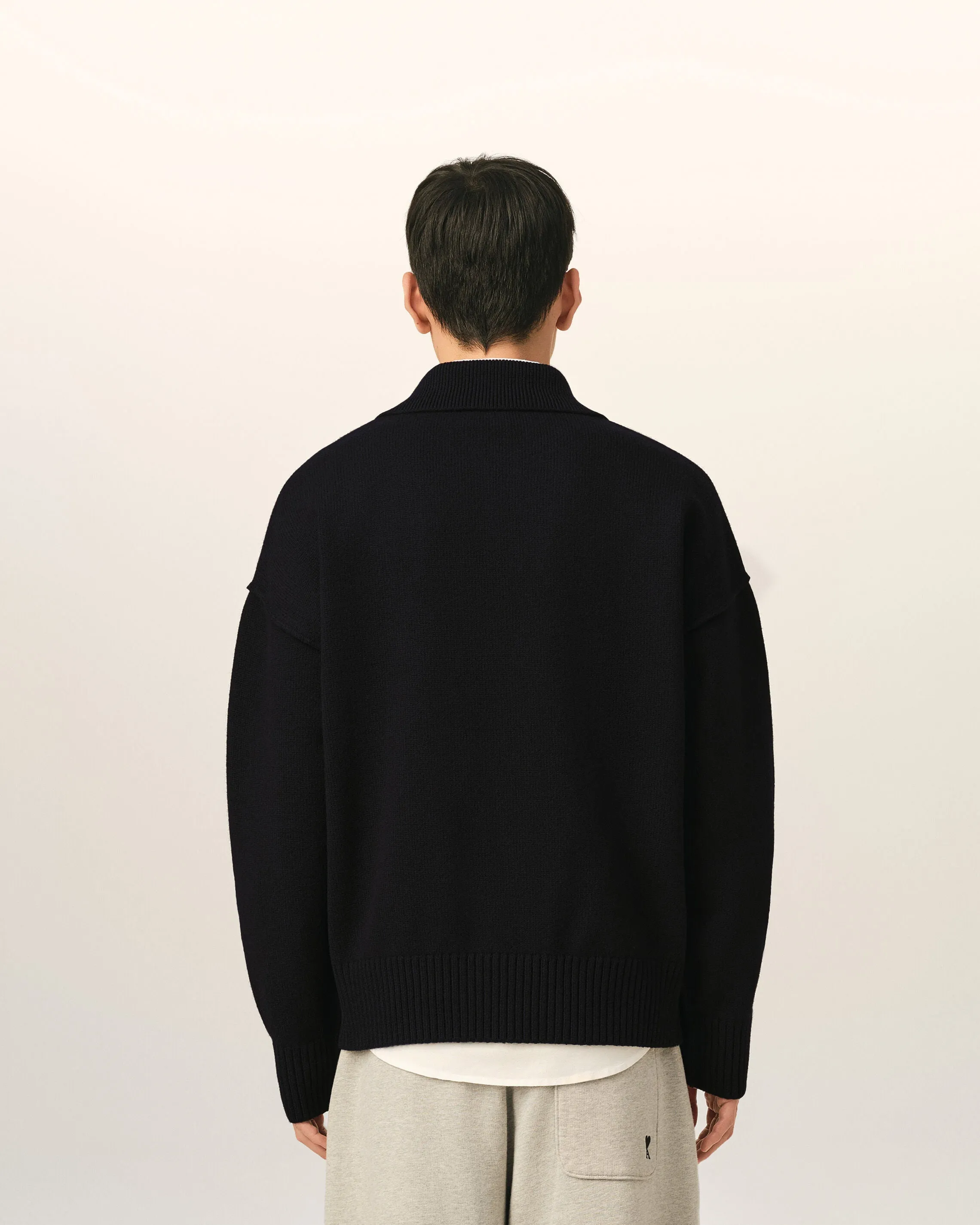 Polo noir en laine Ami de Coeur sold by Ami product image thumbnail 5