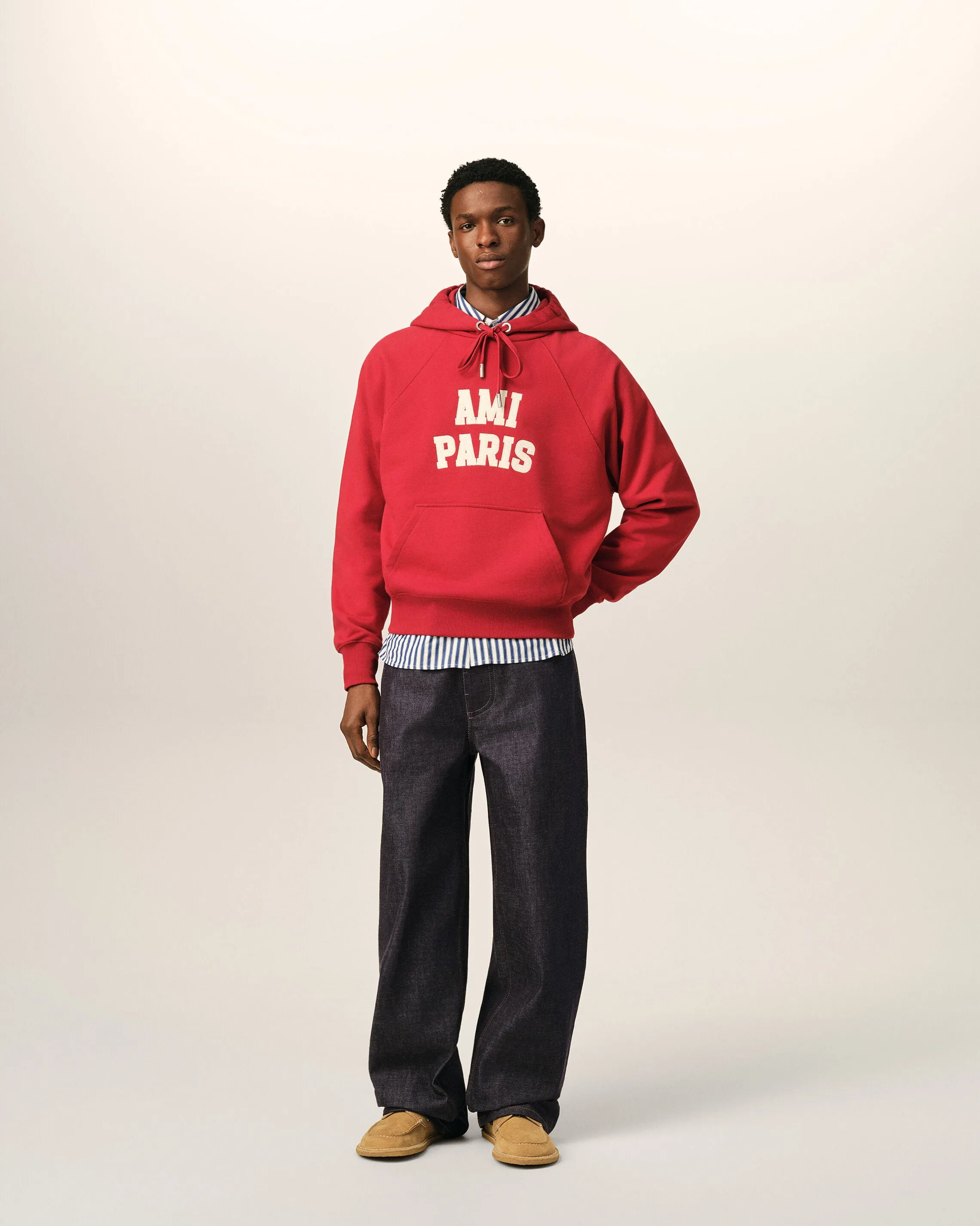Jean bleu coupe baggy en coton sold by Ami product image thumbnail 2