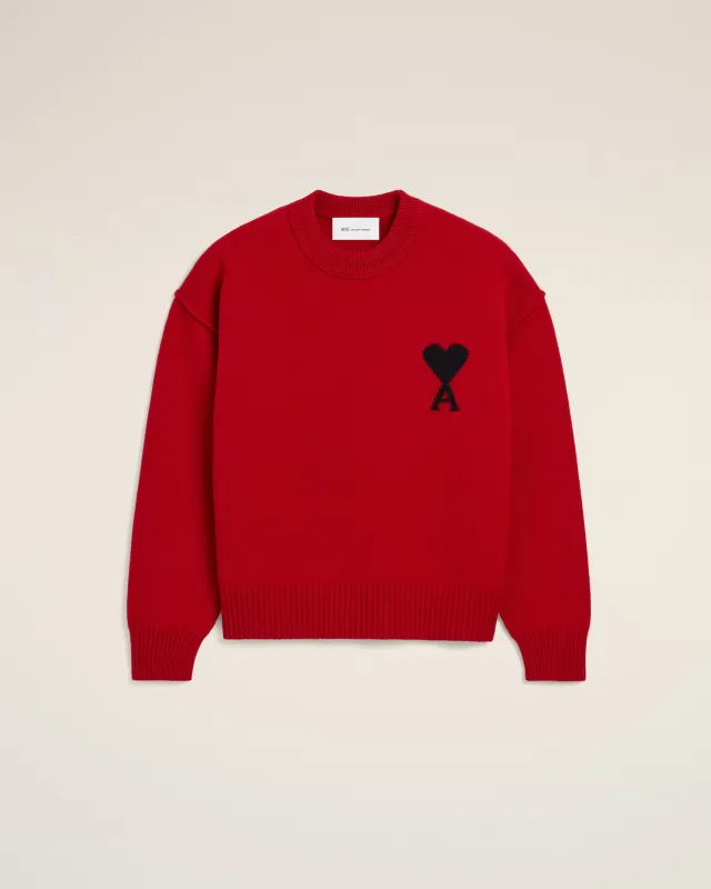 Pull rouge en laine Ami de Coeur made by Ami