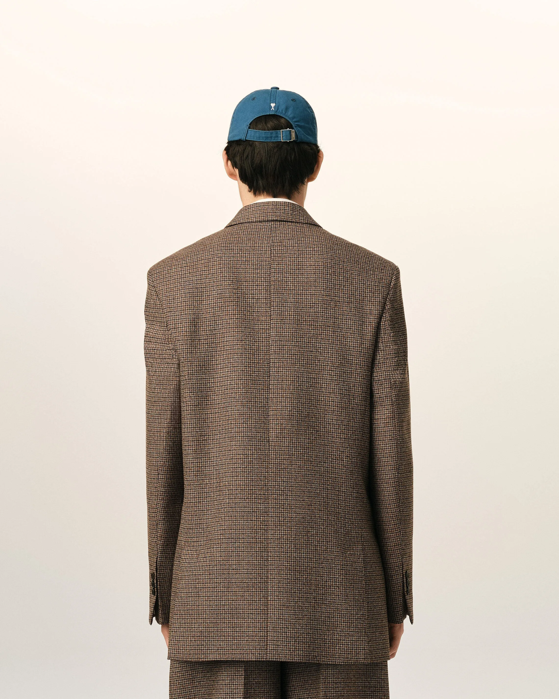 Veste marron pied de poule double boutonnage en laine sold by Ami product image thumbnail 5