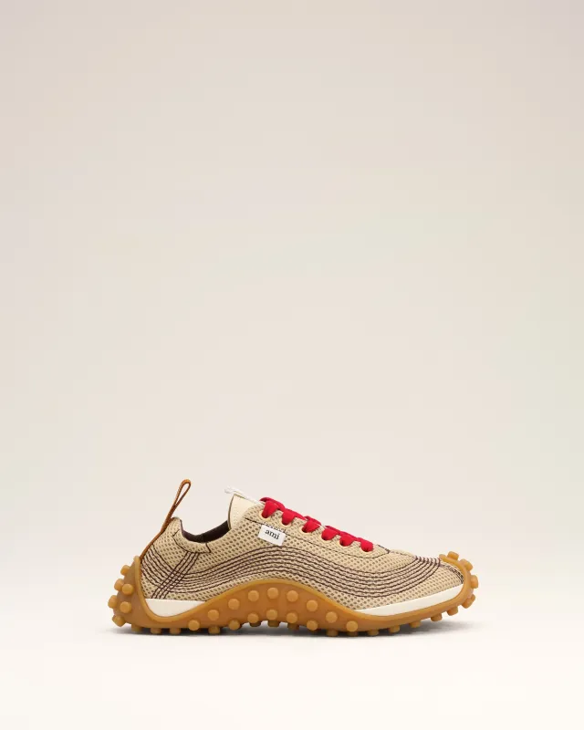 Sneakers Mirage beiges en mesh made by Ami