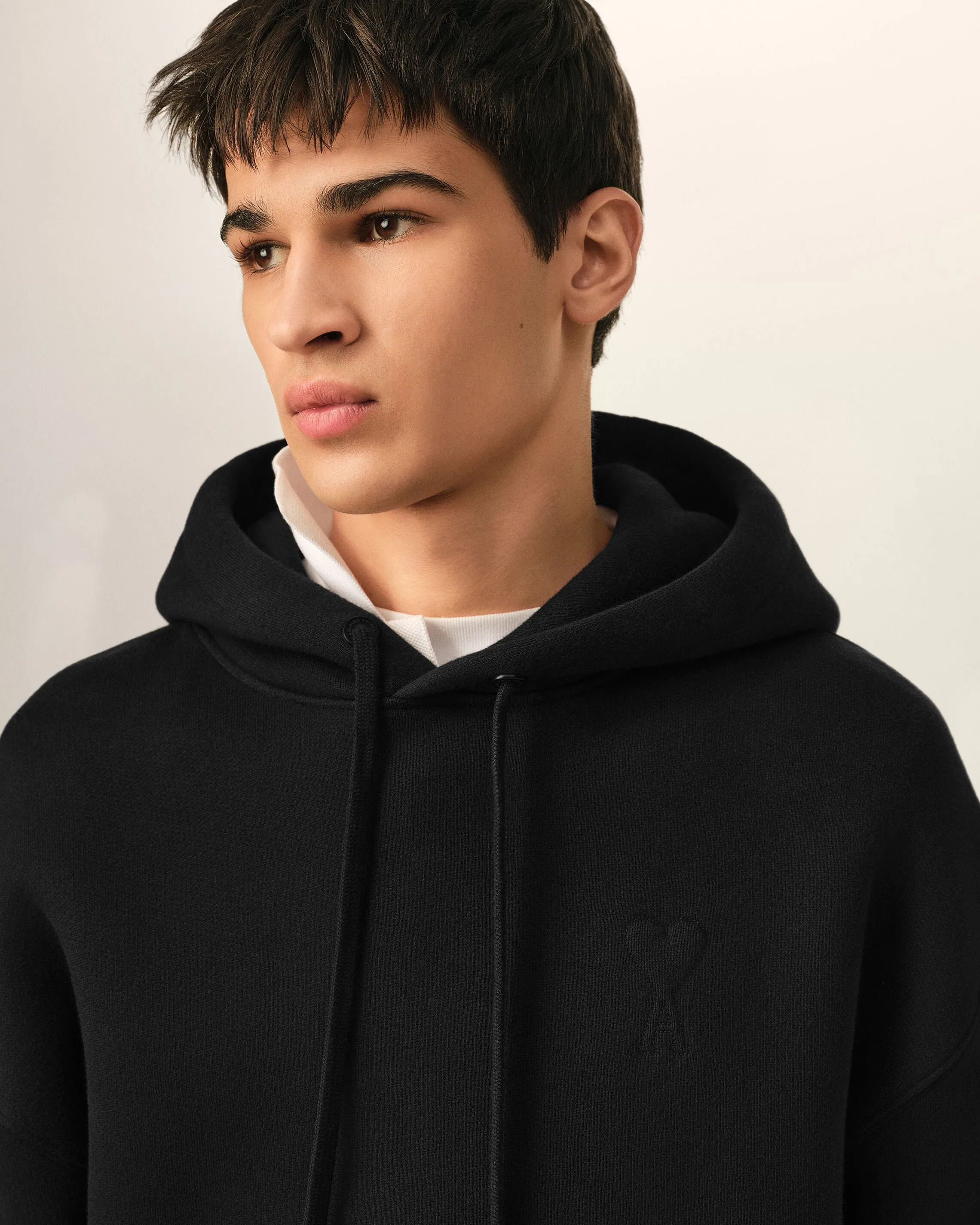 Hoodie noir en coton Ami de Coeur embossé sold by Ami product image thumbnail 4
