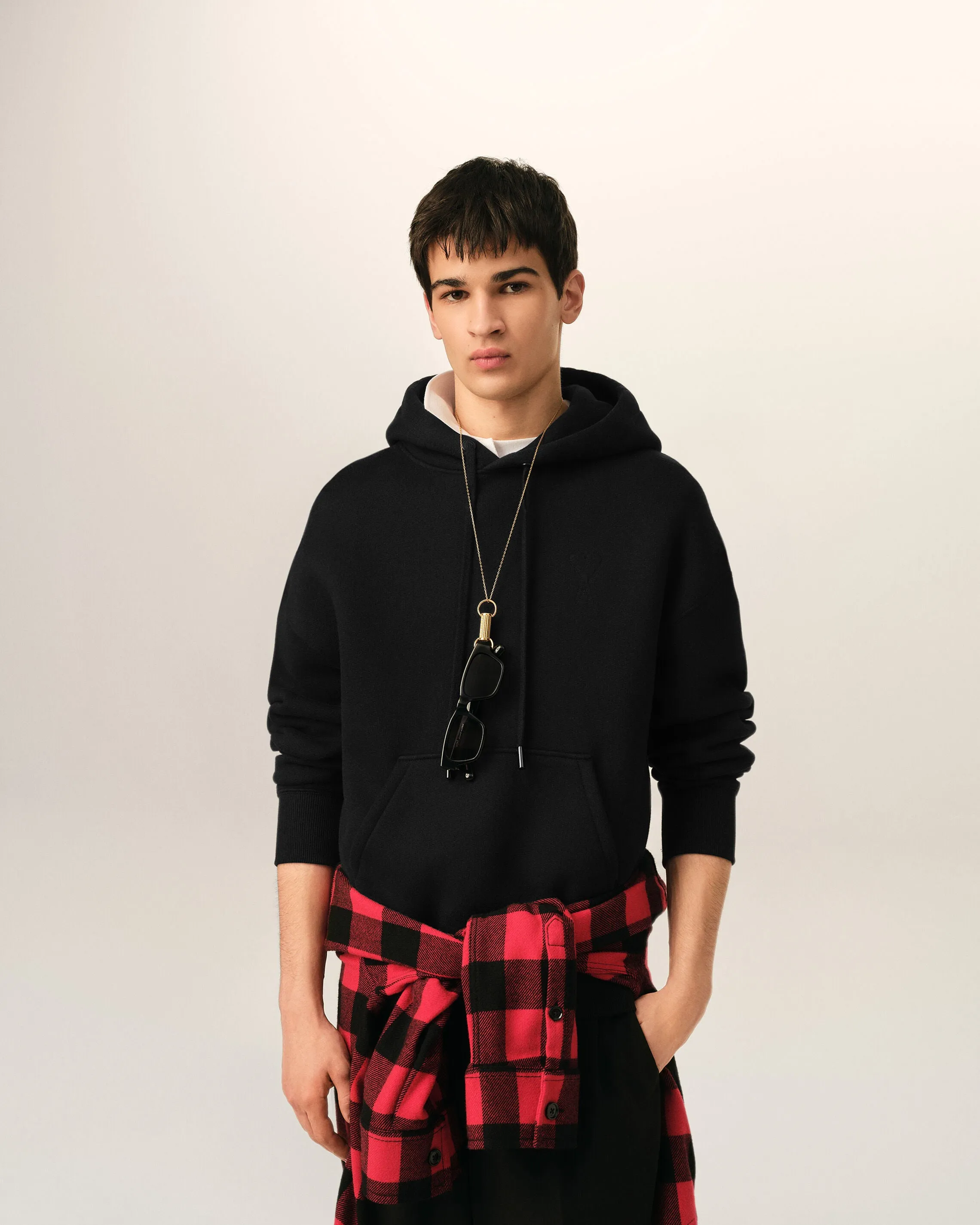 Hoodie noir en coton Ami de Coeur embossé sold by Ami product image thumbnail 2