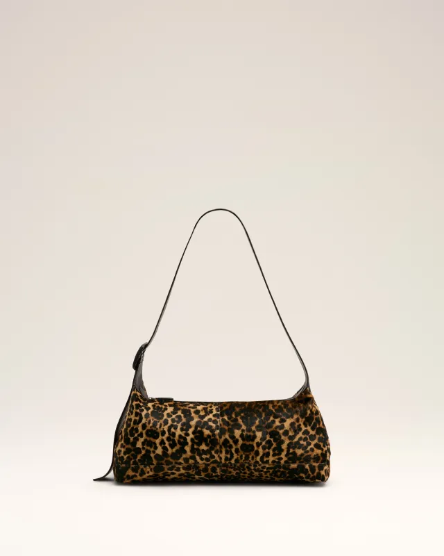 Petit sac crossbody Etienne imprimé léopard en cuir de vachette made by Ami