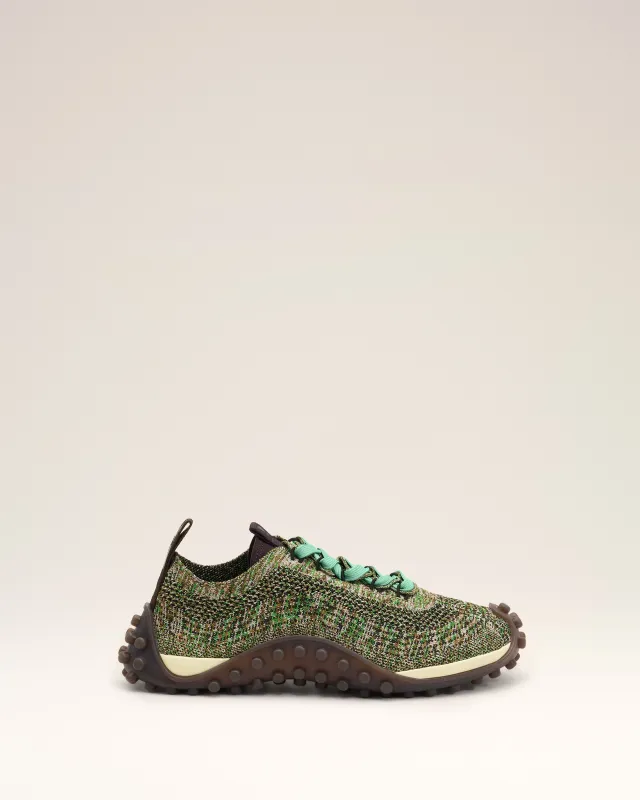 Sneakers Mirage vertes en maille made by Ami