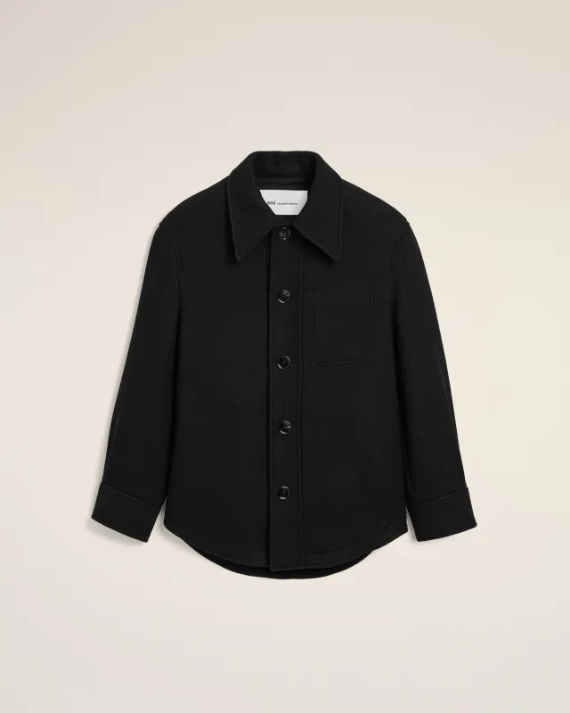 Veste noire boutonnée en laine made by Ami