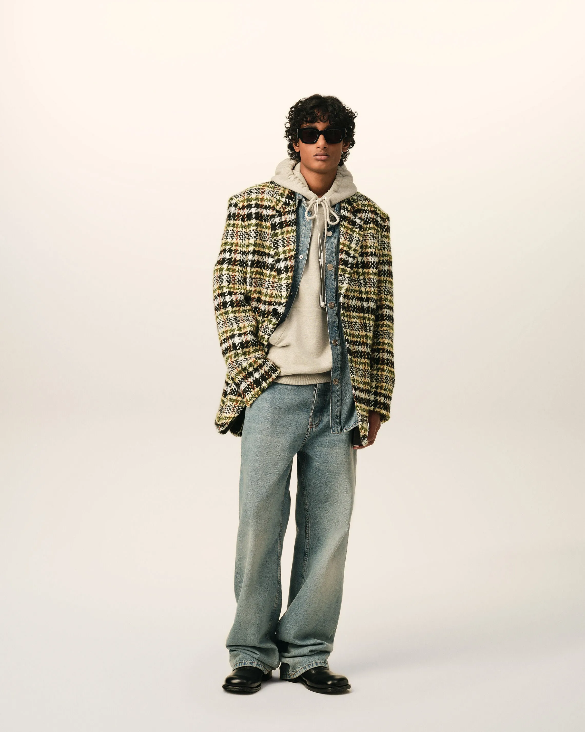 Veste simple boutonnage multicolore en tweed sold by Ami product image thumbnail 2