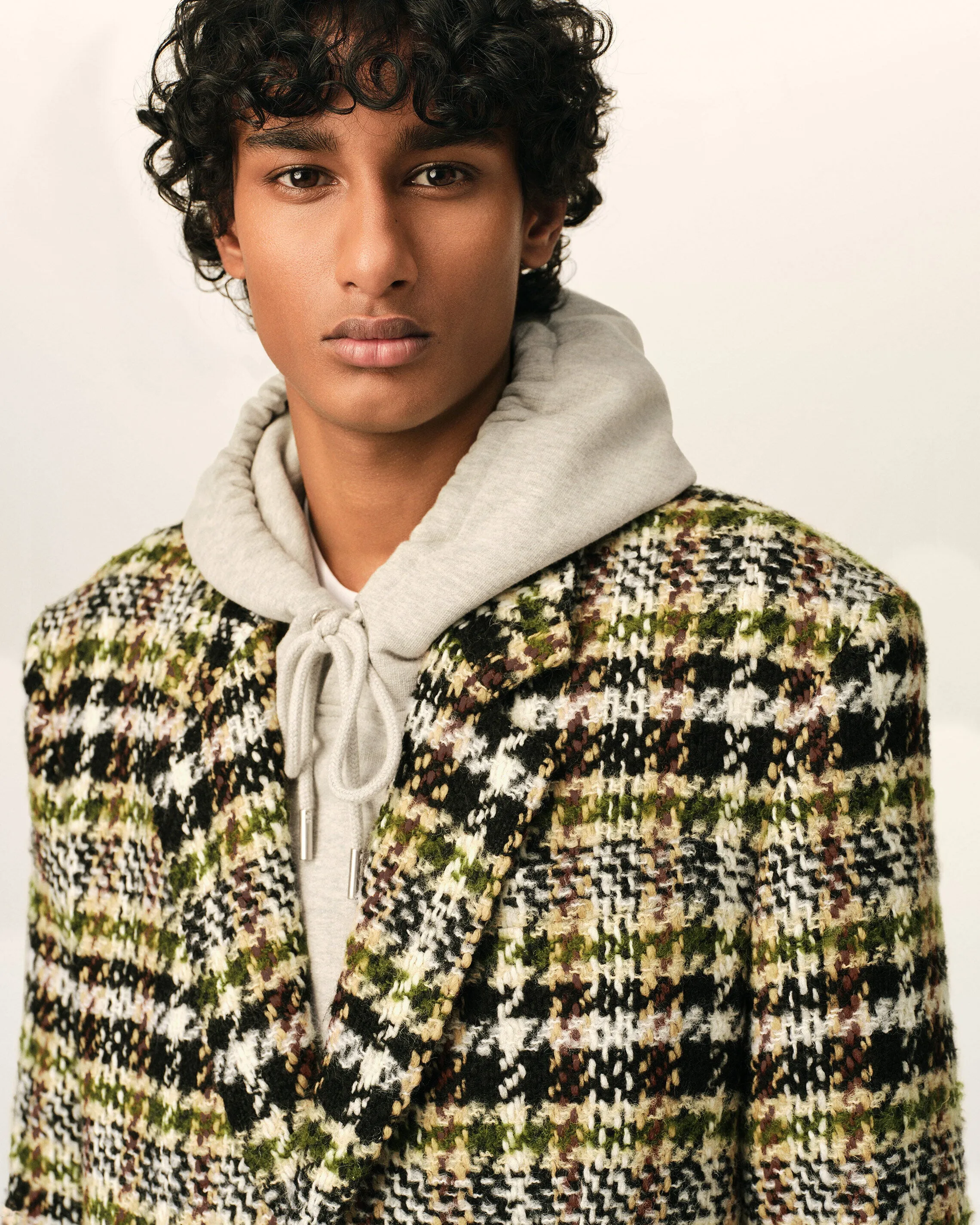 Veste simple boutonnage multicolore en tweed sold by Ami product image thumbnail 4