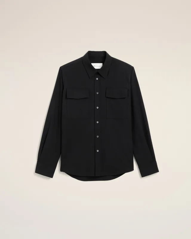 Chemise noire en laine made by Ami