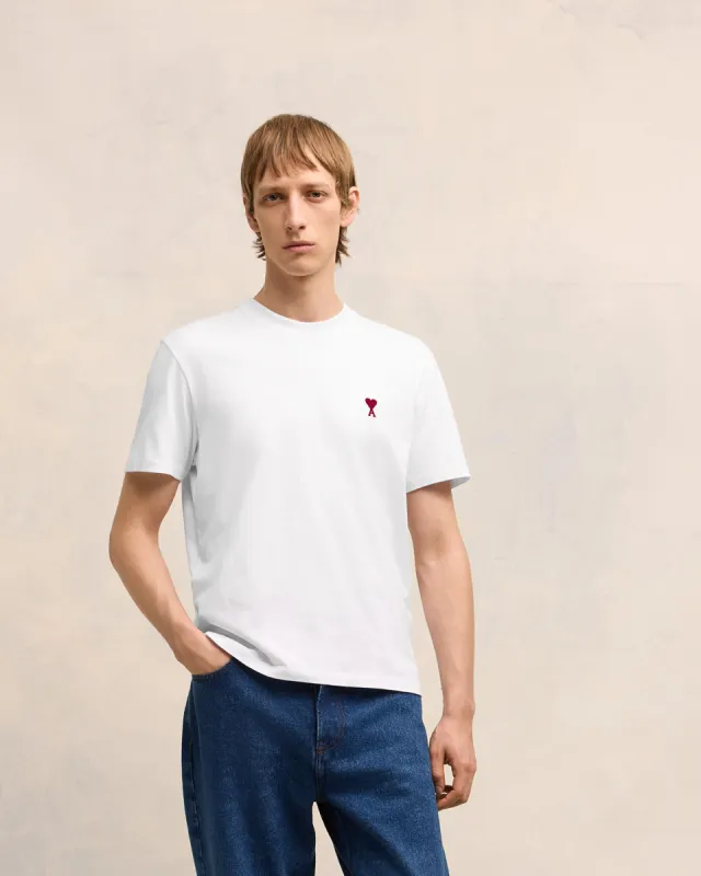 Tshirt Ami De Coeur Rouge Blanc en Coton sold by Ami