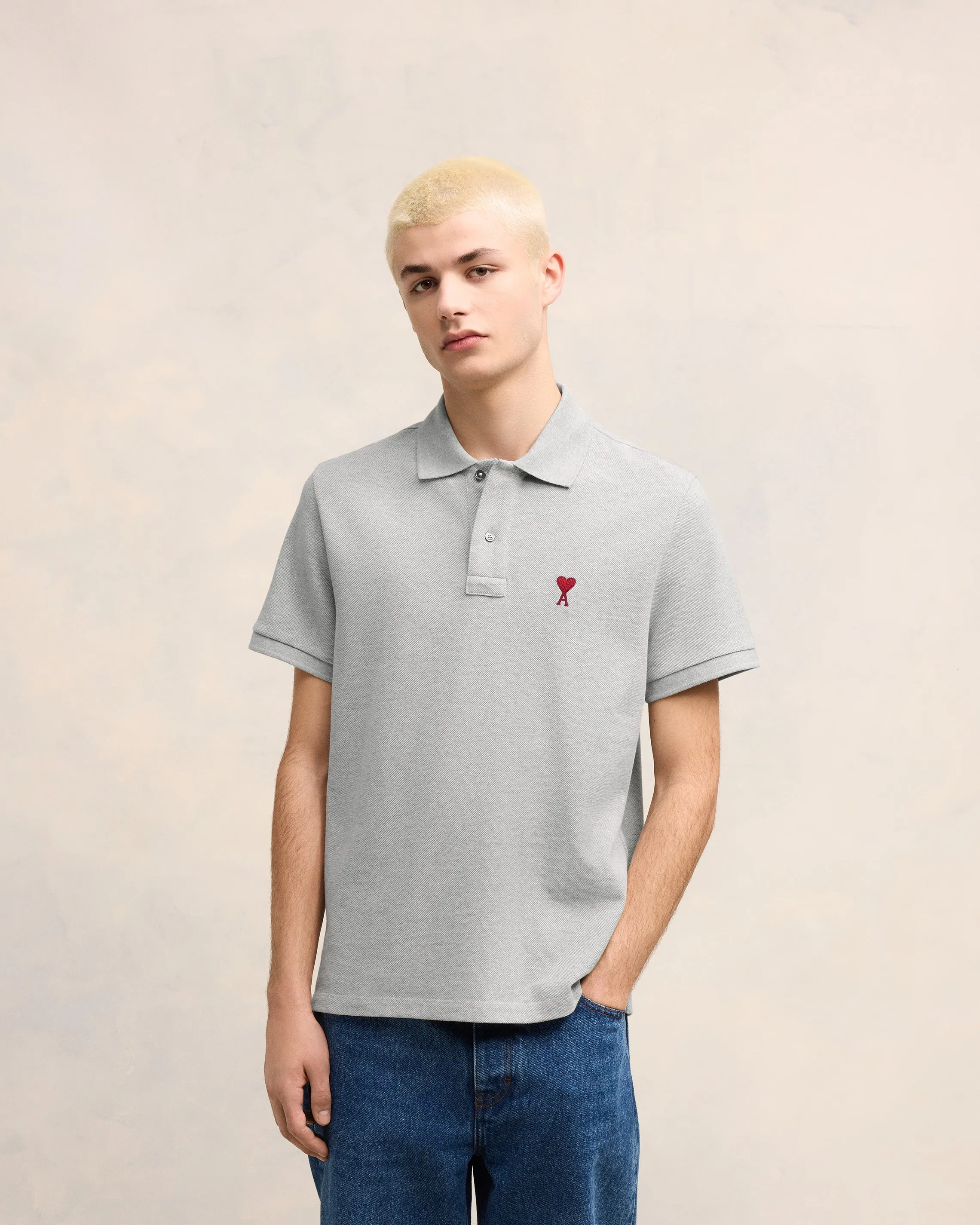 Polo Gris Ami de Coeur En Coton sold by Ami product image thumbnail 3