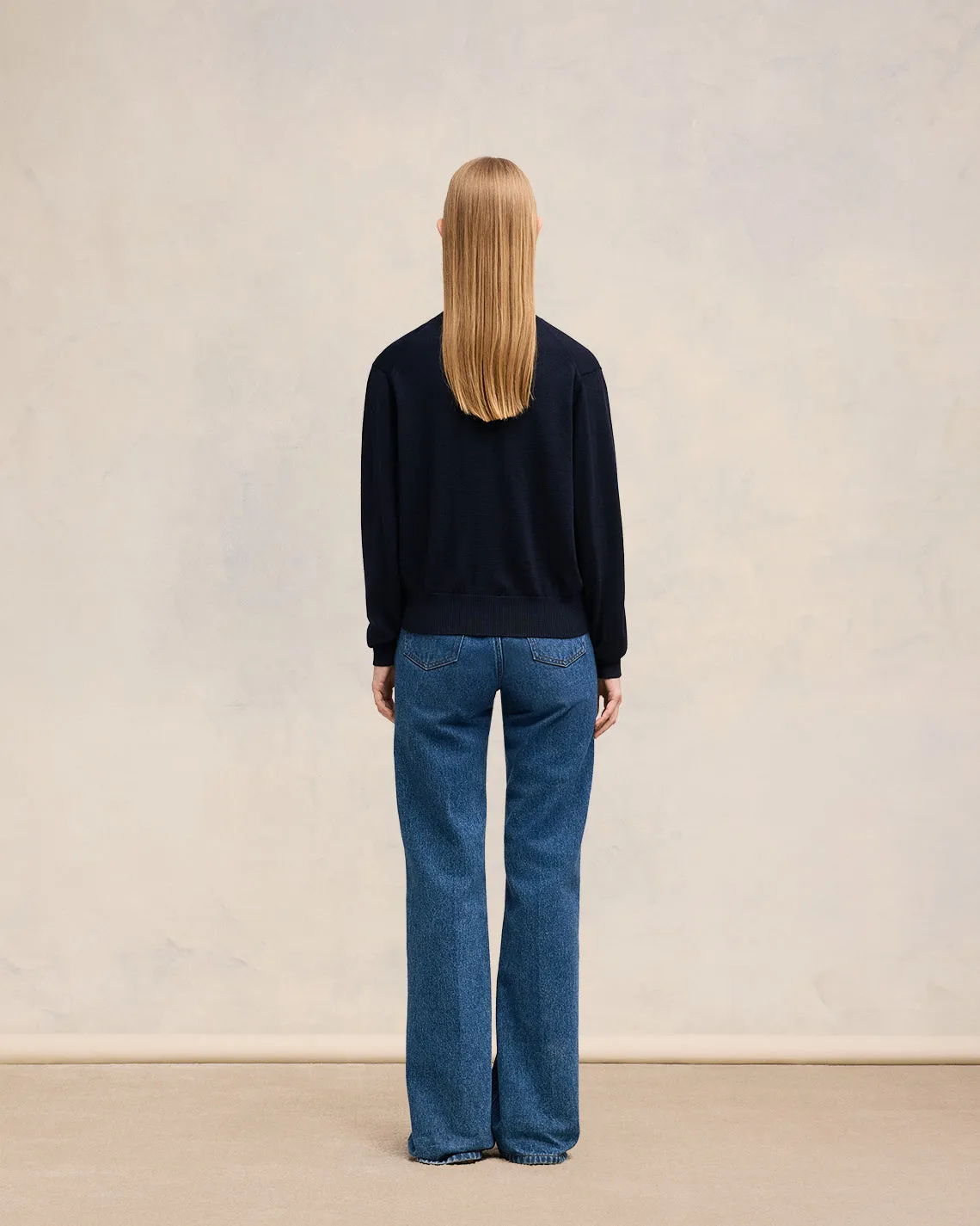 Cardigan Bleu Marine Ami de Coeur En Laine sold by Ami product image thumbnail 5