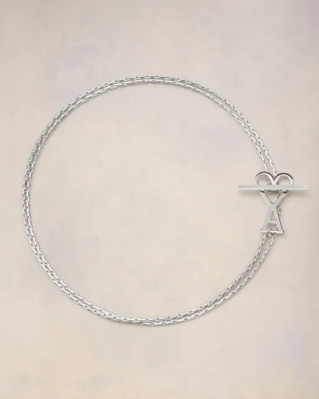 Collier Argenté Chaine Ami De Coeur 2 En 1 En Laiton sold by Ami