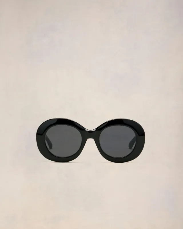 Lunettes De Soleil Rondes Ami de Coeur Noires sold by Ami
