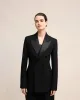 Veste Noire Croisée En Laine sold by Ami