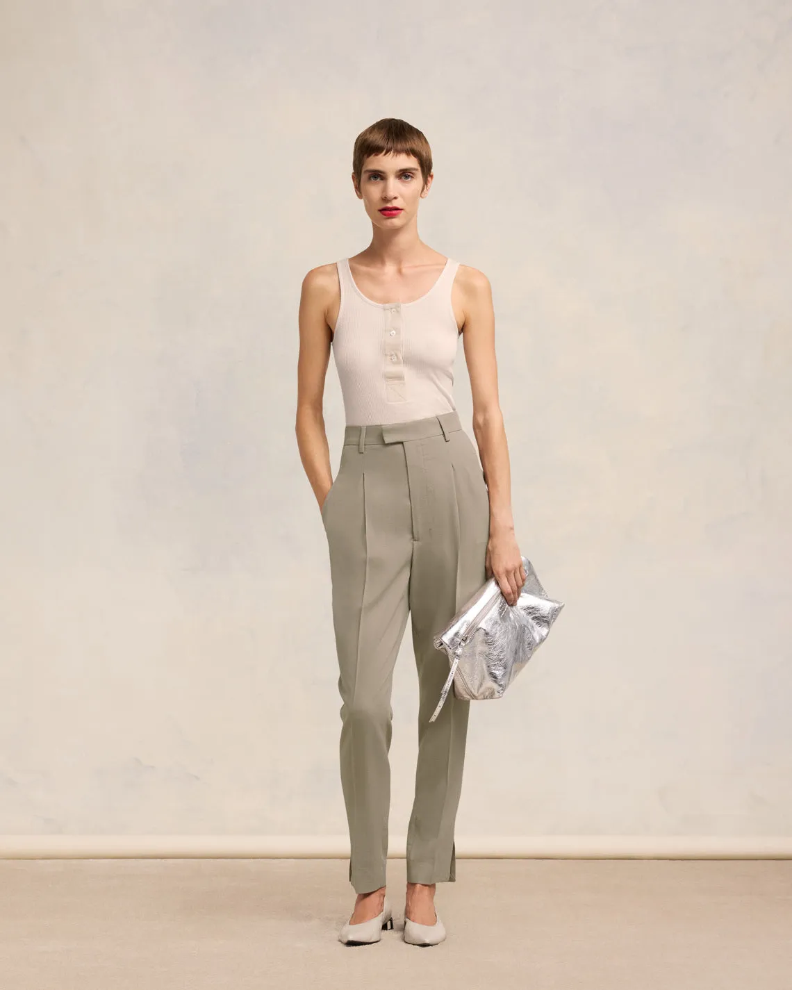 Pantalon Cigarette Taille Haute sold by Ami