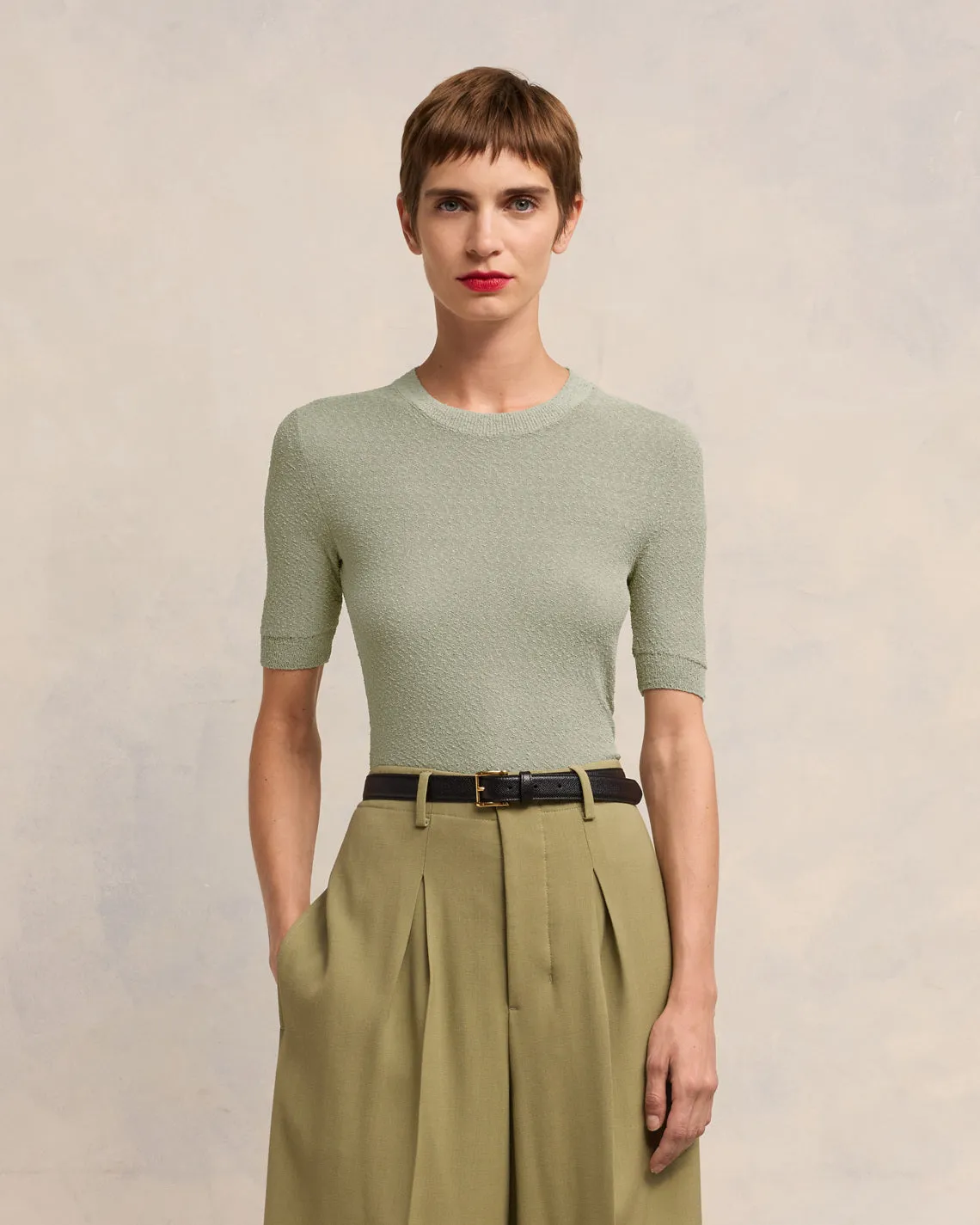 T-shirt Col Rond Crop Bouclé sold by Ami product image thumbnail 3