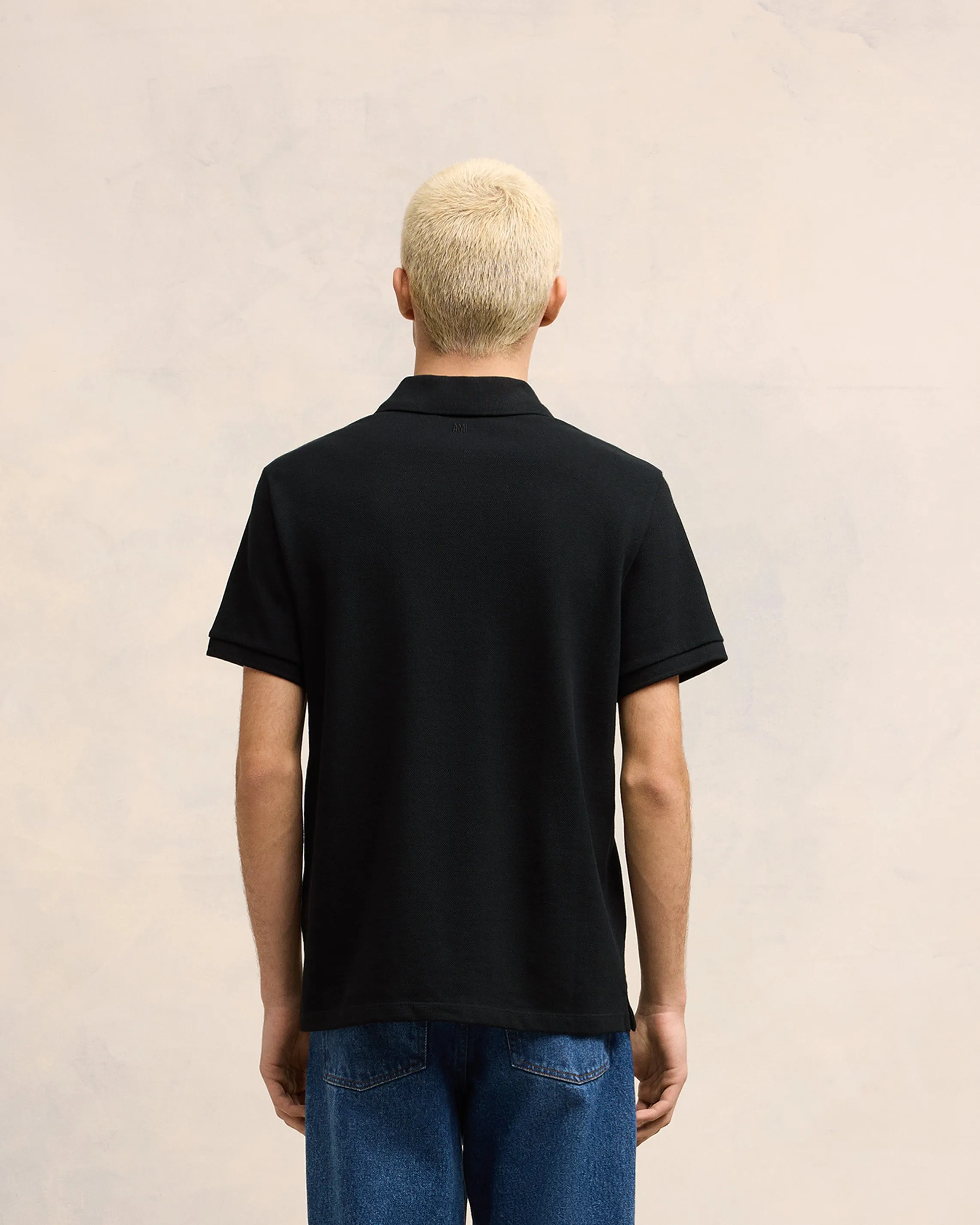 Polo noir en coton Ami de Coeur sold by Ami product image thumbnail 5