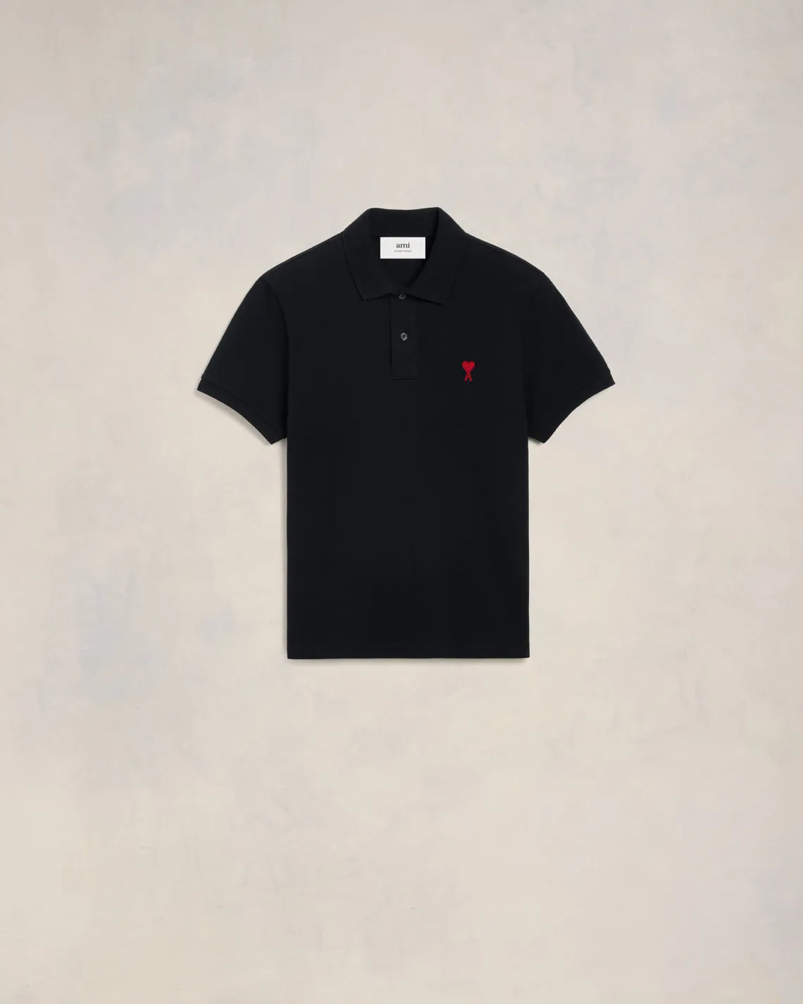 Polo noir en coton Ami de Coeur sold by Ami product image thumbnail 2