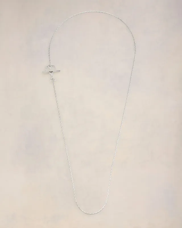 Collier Chaine Argentée Ami De Coeur en Laiton made by Ami