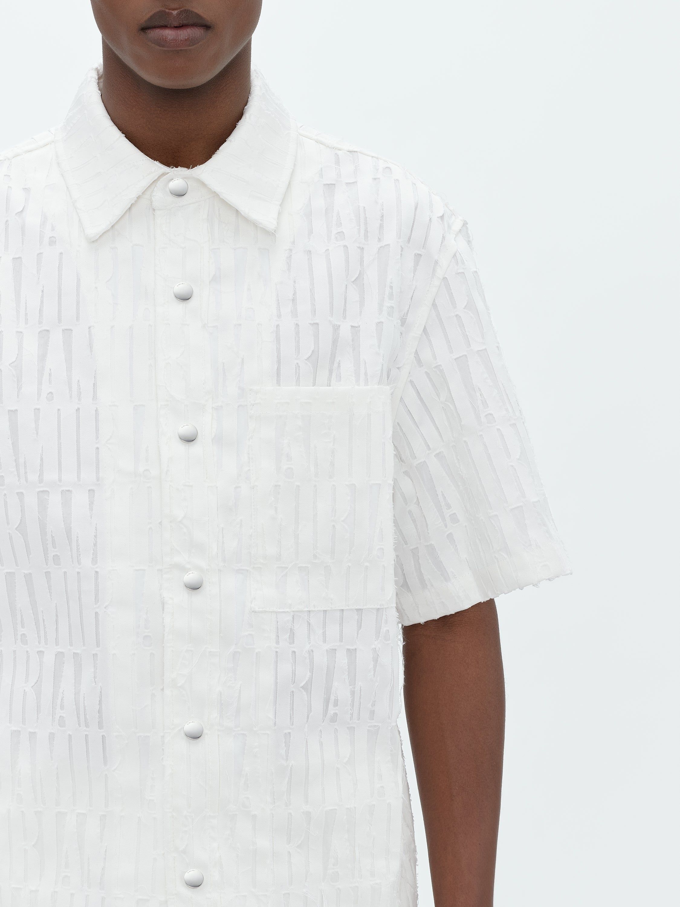 AMIRI BURNOUT BOWLING SHIRT - WHITE sold by AMIRI product image thumbnail 5