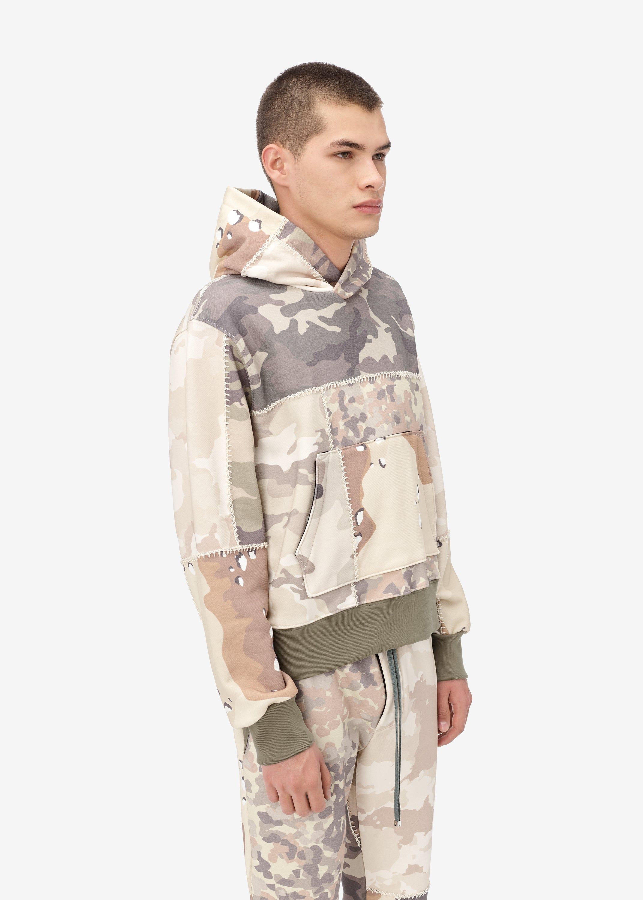 FITTED PATCHWORK CAMO HOODIE - Camo sold by AMIRI product image thumbnail 3