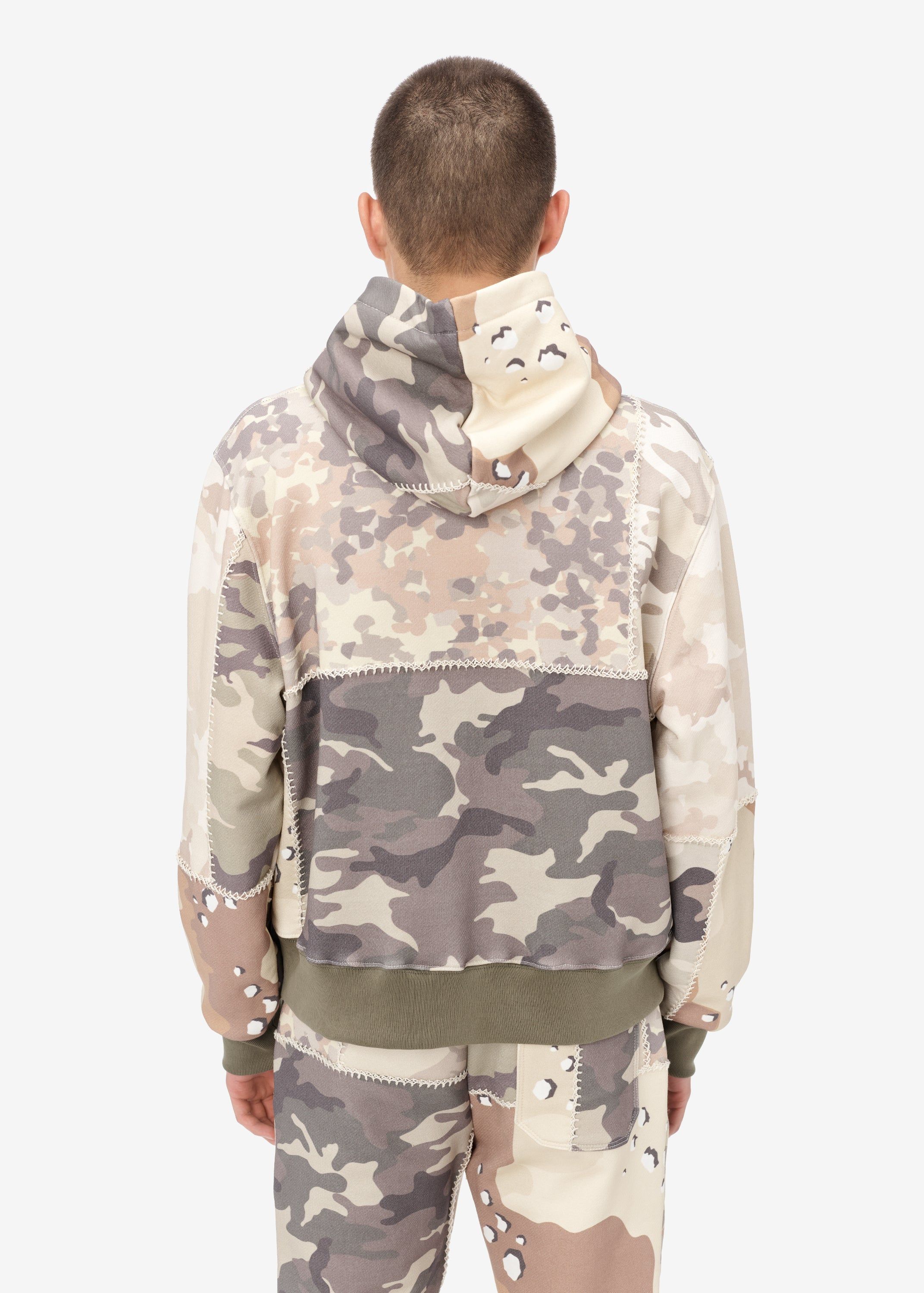 FITTED PATCHWORK CAMO HOODIE - Camo sold by AMIRI product image thumbnail 4