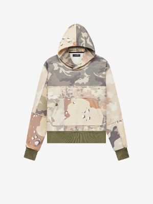 FITTED PATCHWORK CAMO HOODIE - Camo made by AMIRI