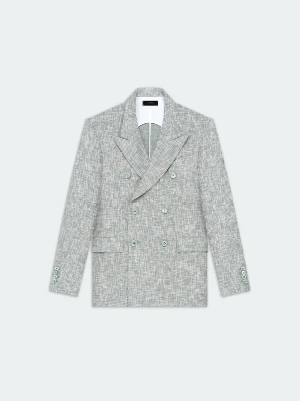 CROSSHATCH DOUBLE-BREASTED BLAZER - Seacrest sold by AMIRI