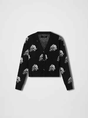 WOMEN - WES LANG REPEAT SKULL CARDIGAN made by AMIRI