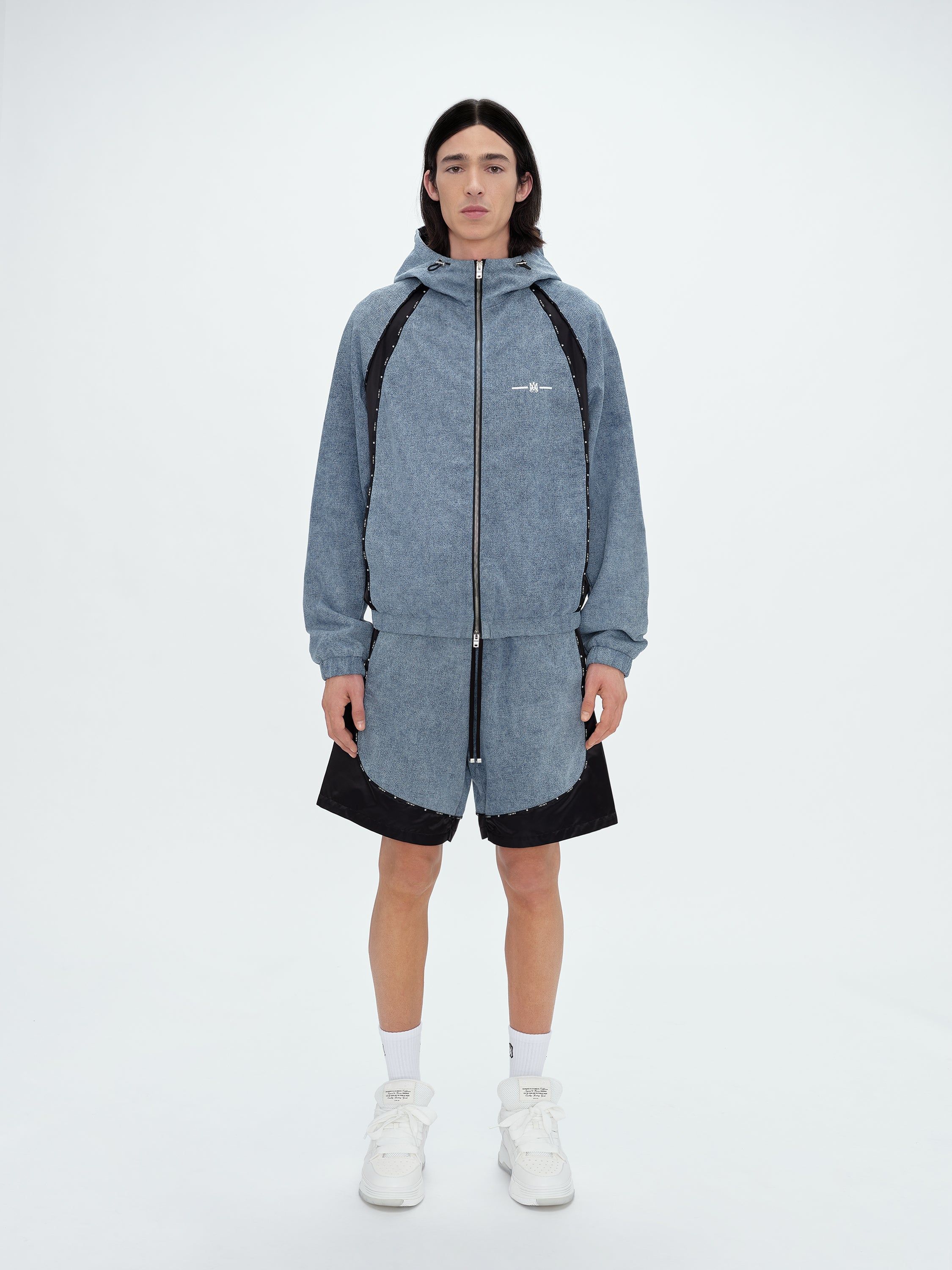 SATIN/DENIM TRACK JACKET - LIGHT INDIGO sold by AMIRI product image thumbnail 2