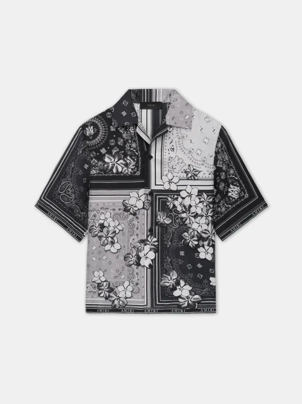 BANDANA FLORAL BOWLING SHIRT - Black sold by AMIRI