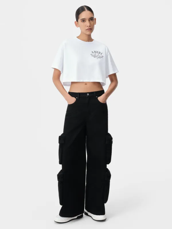 WOMEN - WOMEN'S BAGGY CARGO JEAN - Black OD sold by AMIRI