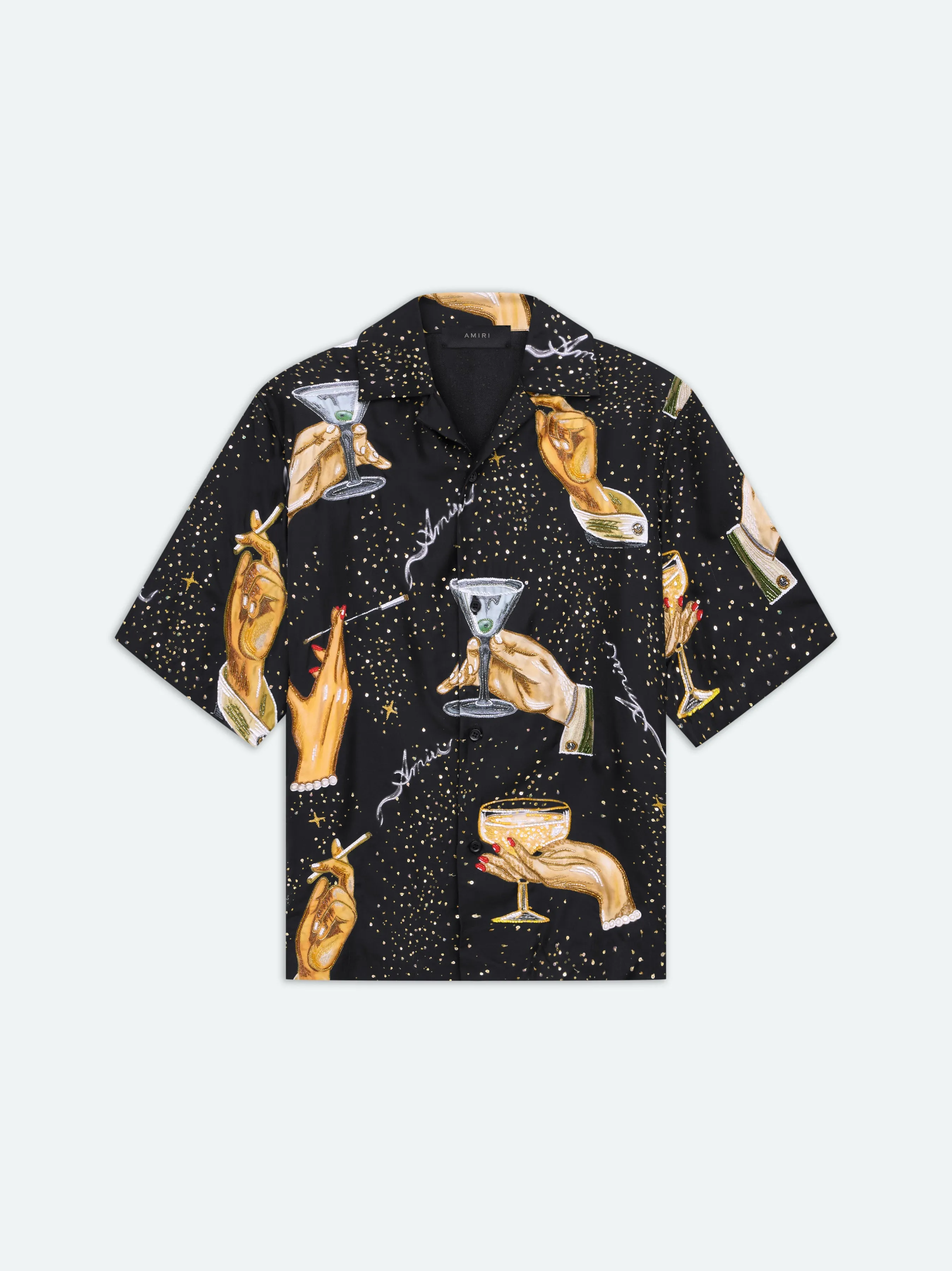 CHAMPAGNE CRYSTAL SHIRT - Black sold by AMIRI
