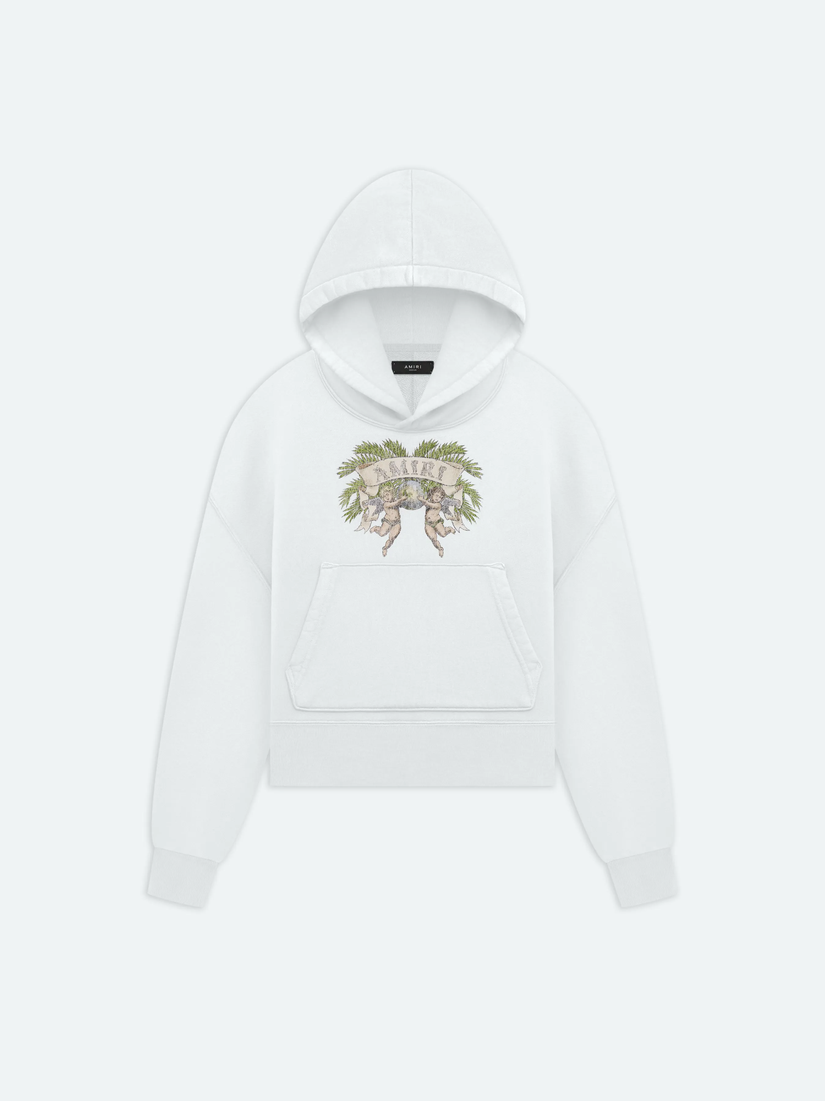 WOMEN - AMIRI CHERUB HOODIE - White sold by AMIRI
