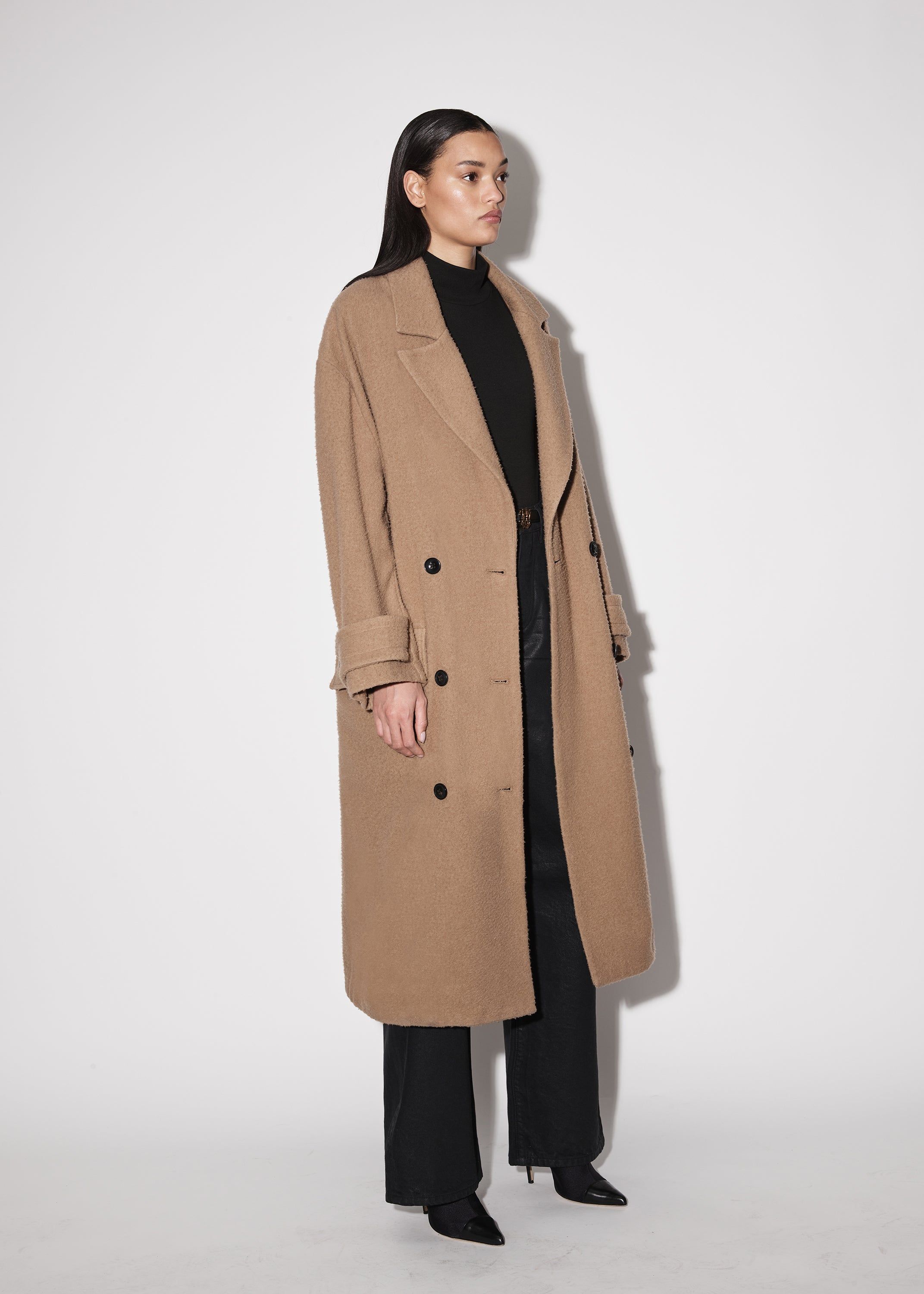 WOMEN - DOUBLE BREASTED COAT - DARK KHAKI sold by AMIRI product image thumbnail 4