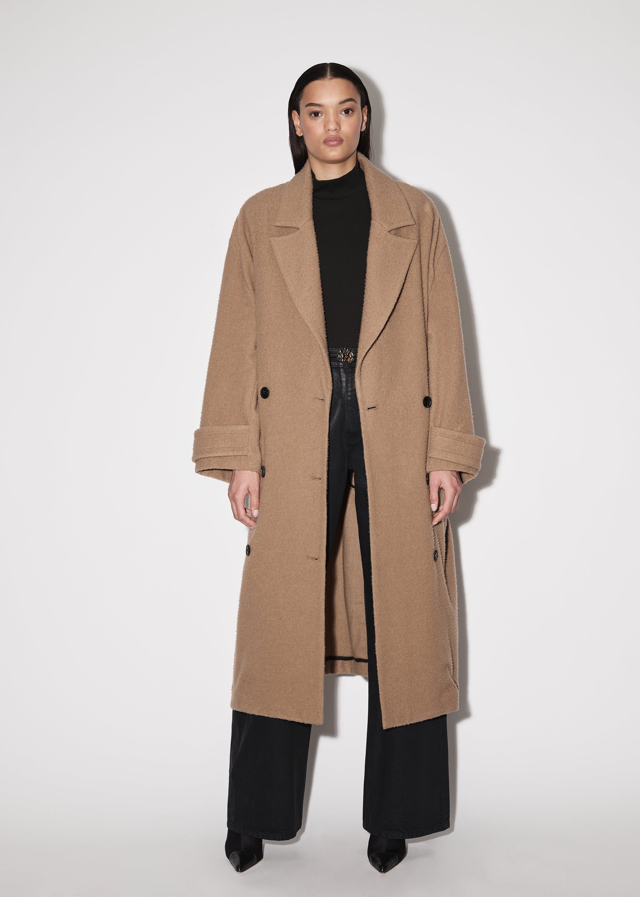 WOMEN - DOUBLE BREASTED COAT - DARK KHAKI sold by AMIRI product image thumbnail 2