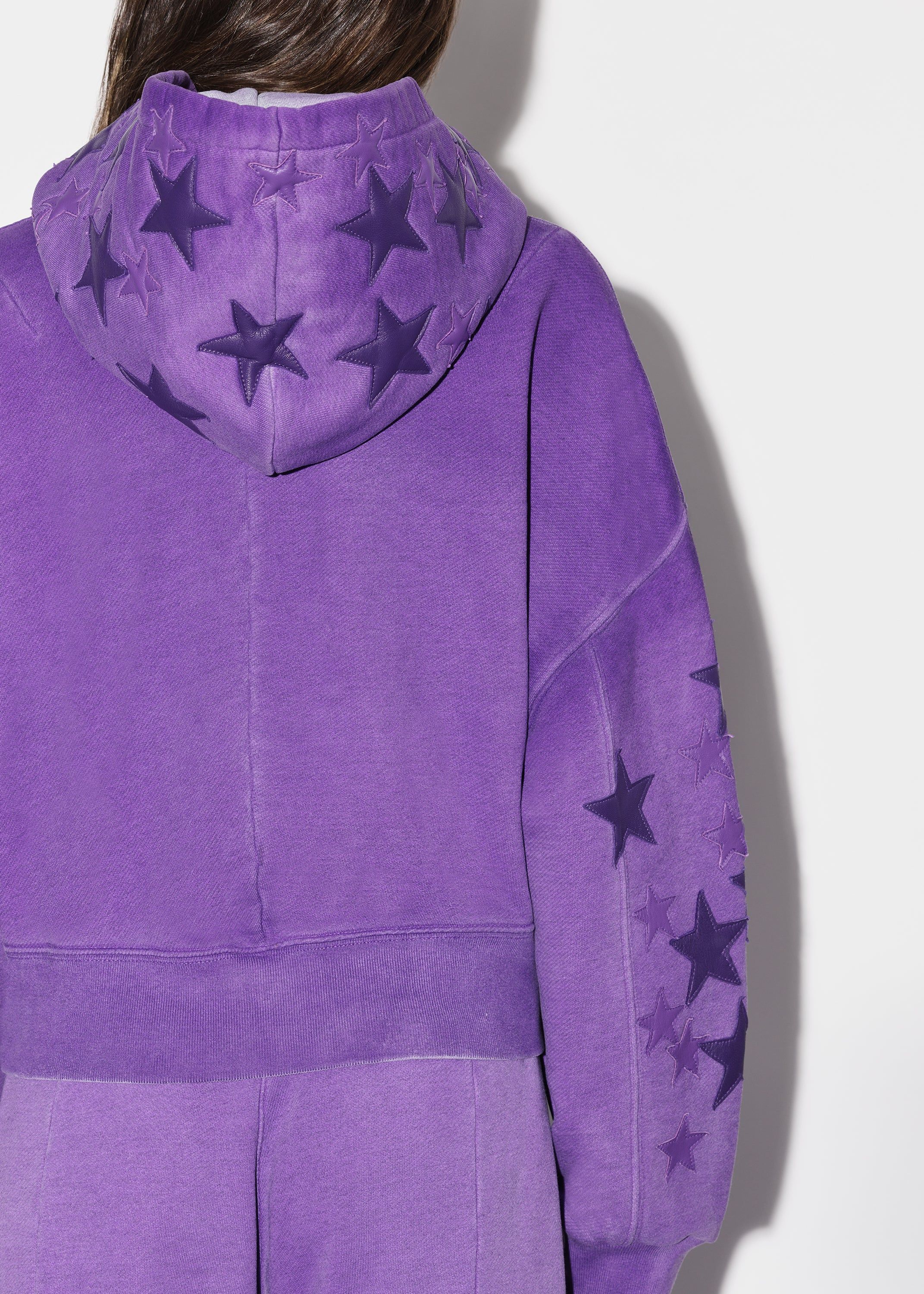 WOMEN - STARS CROPPED HOODIE - PURPLE sold by AMIRI product image thumbnail 7