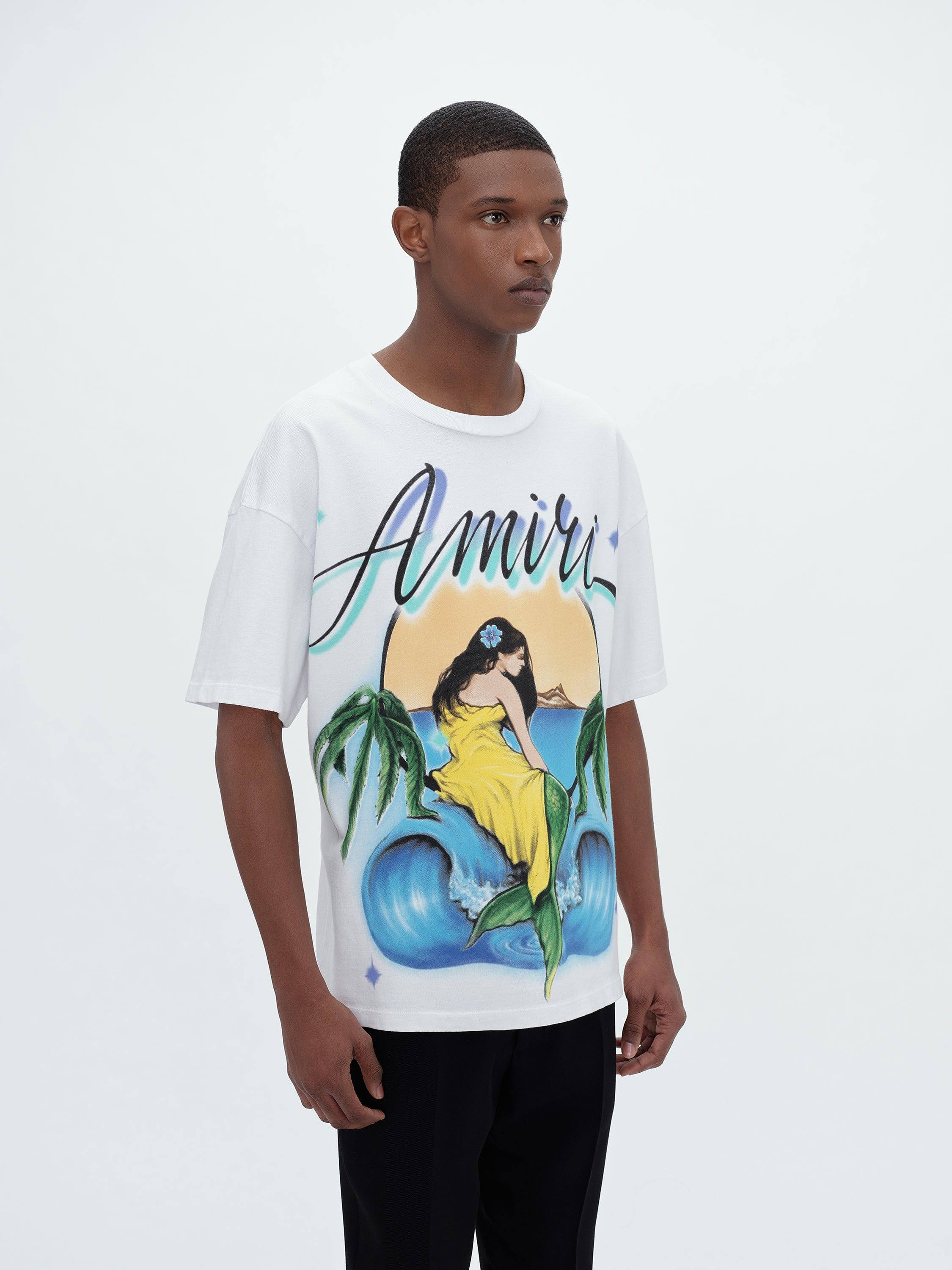 OVERSIZED AMIRI MERMAID TEE - WHITE sold by AMIRI product image thumbnail 3