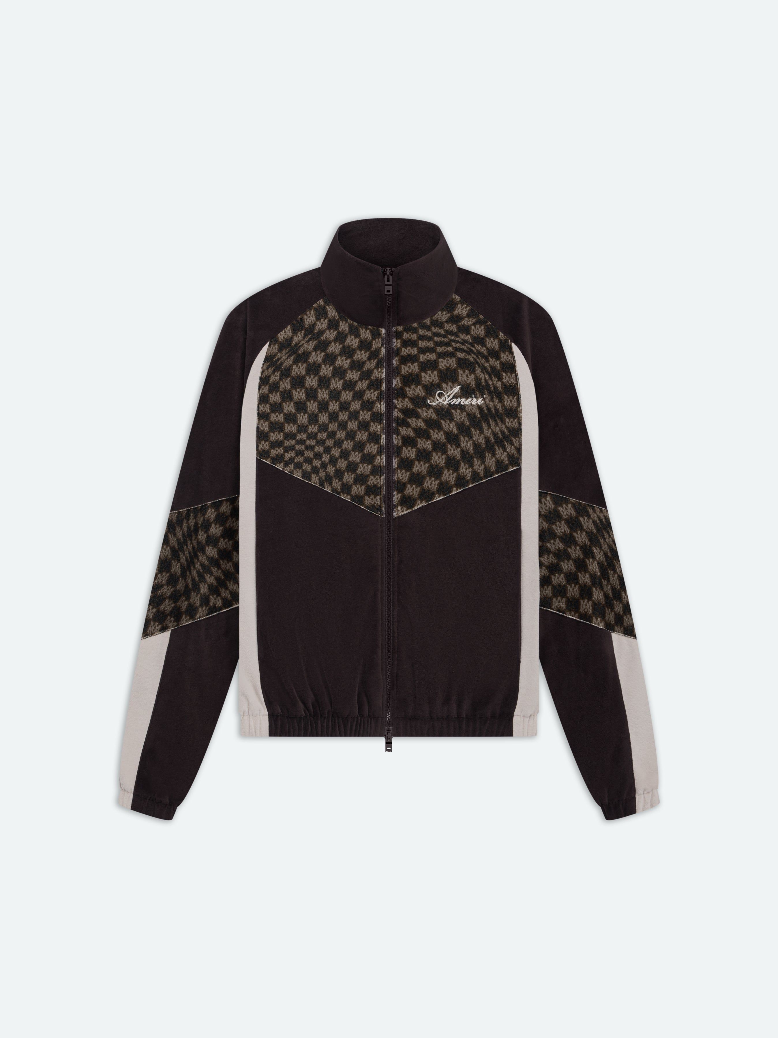 WAVY MA VELOUR TRACK JACKET - POTTING SOIL sold by AMIRI