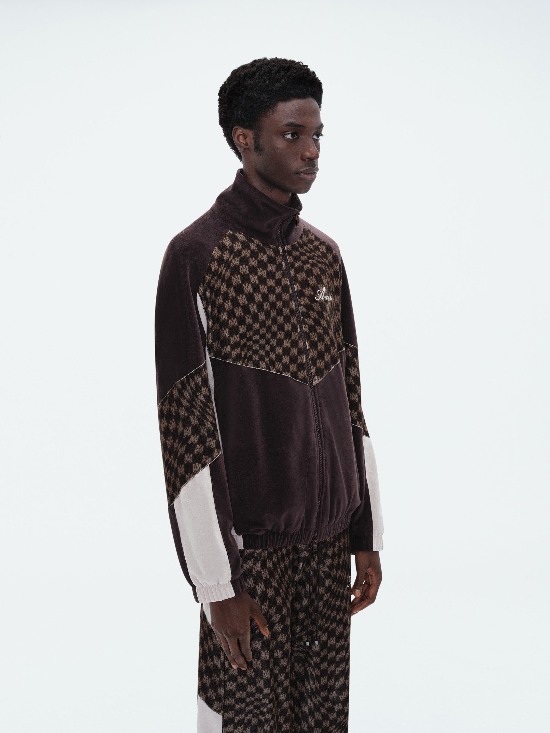 WAVY MA VELOUR TRACK JACKET - POTTING SOIL sold by AMIRI product image thumbnail 3